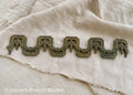 Antique French Gilt Bronze Furniture Mount, 13" Louis XVI Foliate Swag Appliqué, c. 1900