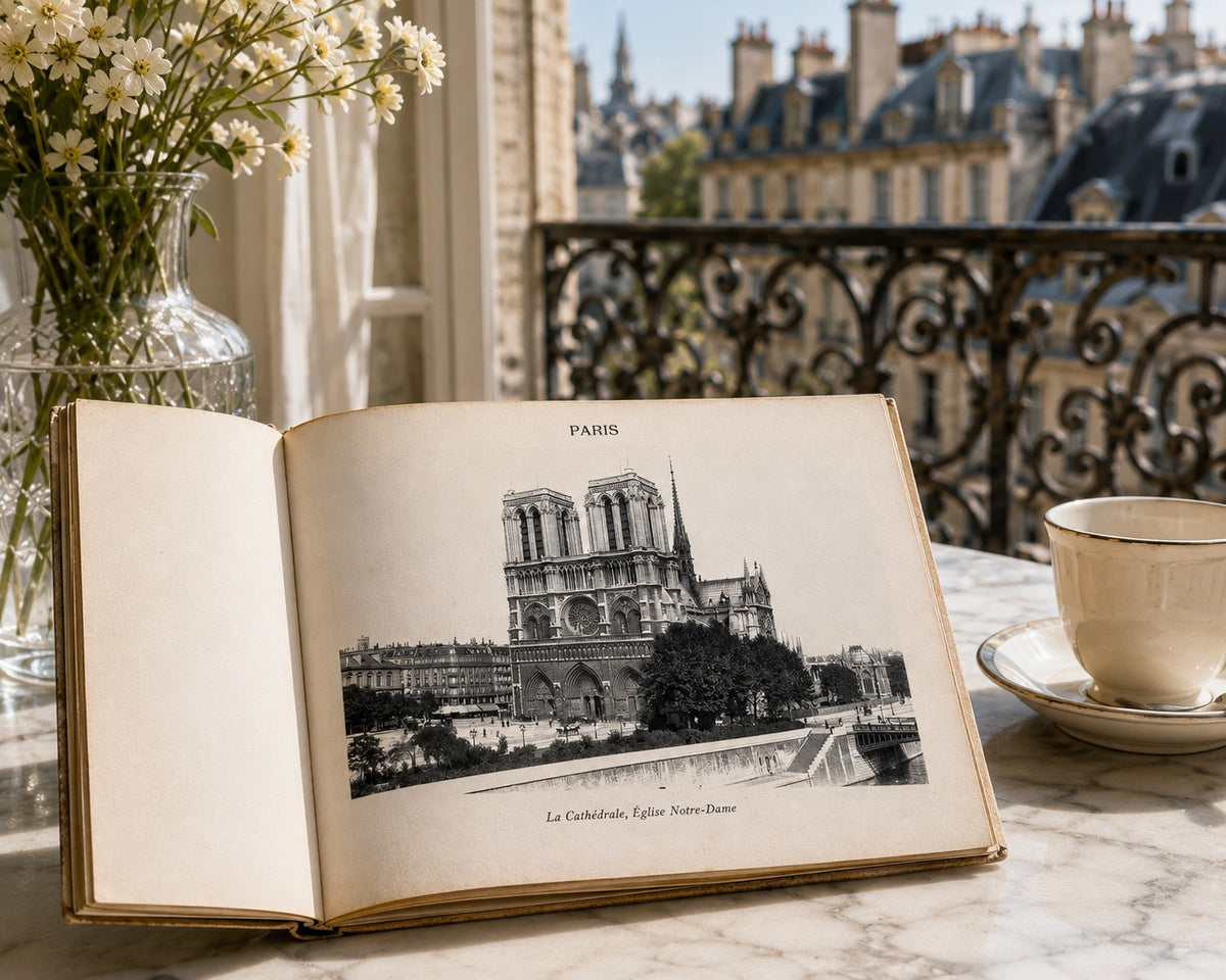 Antique Paris Souvenir Album — Vues de Paris, circa 1900–1910
