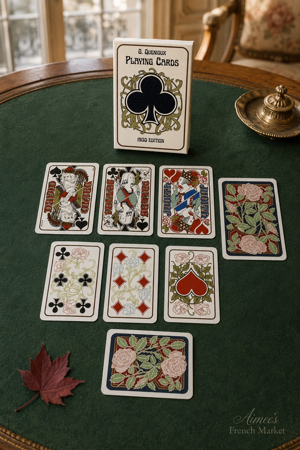 French Art Nouveau Playing Cards – G. Quenioux 1900 Paris Exposition Reproduction Deck