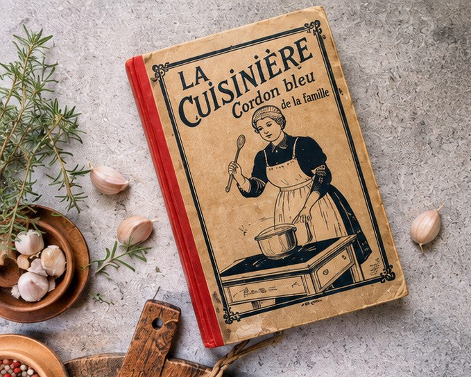 Antique French Cookbook, La Cuisinière Cordon Bleu de la Famille — Annette Lucas, c. 1900