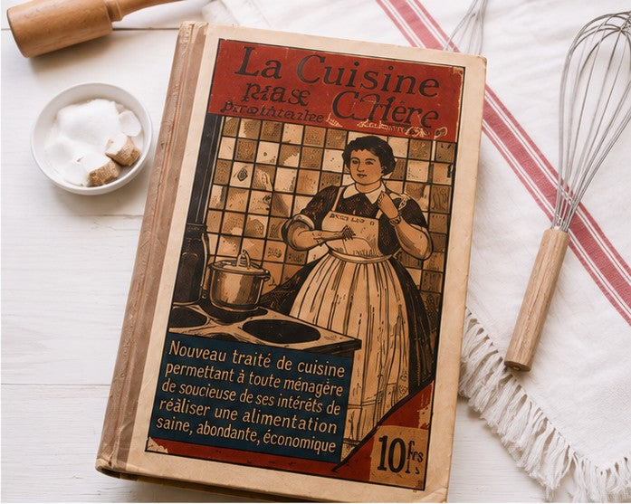 Antique French Cookbook, Vintage French Cookbook - La Cuisine pas Chère by Tante Mag, Antique French Cooking Book, c.1930