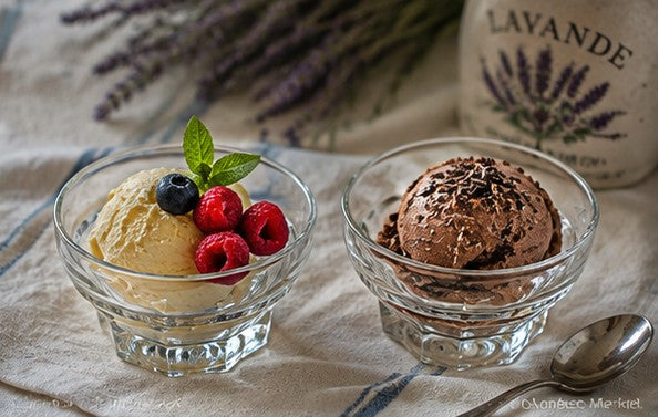 Vintage French Glass Ice Cream Dishes, Set of 7 — A Little Café Style for Dessert