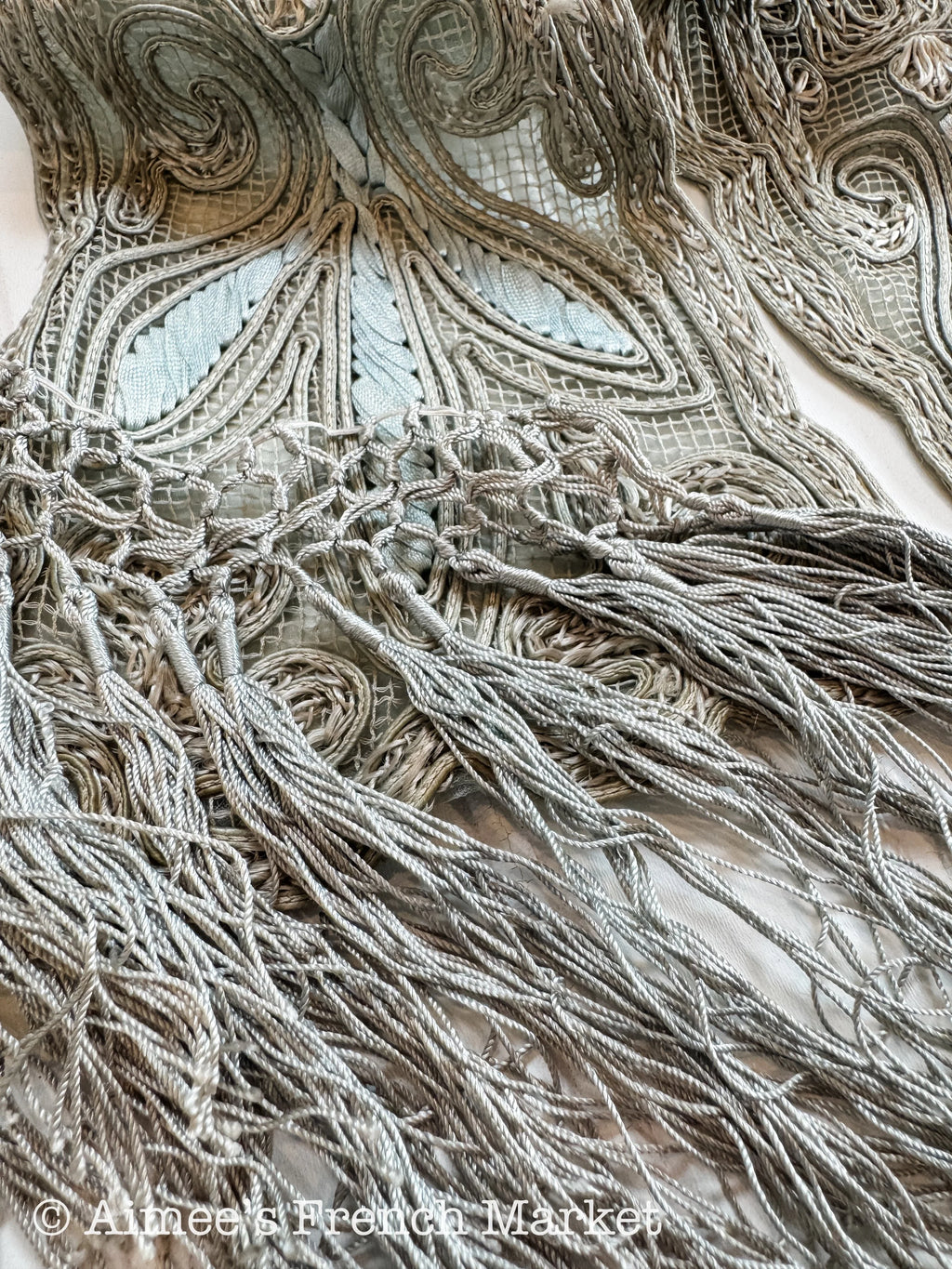 Antique French Victorian Lace Dress Sleeves, c.1880s – Exquisite Handcrafted Fashion Detail, 4 pieces
