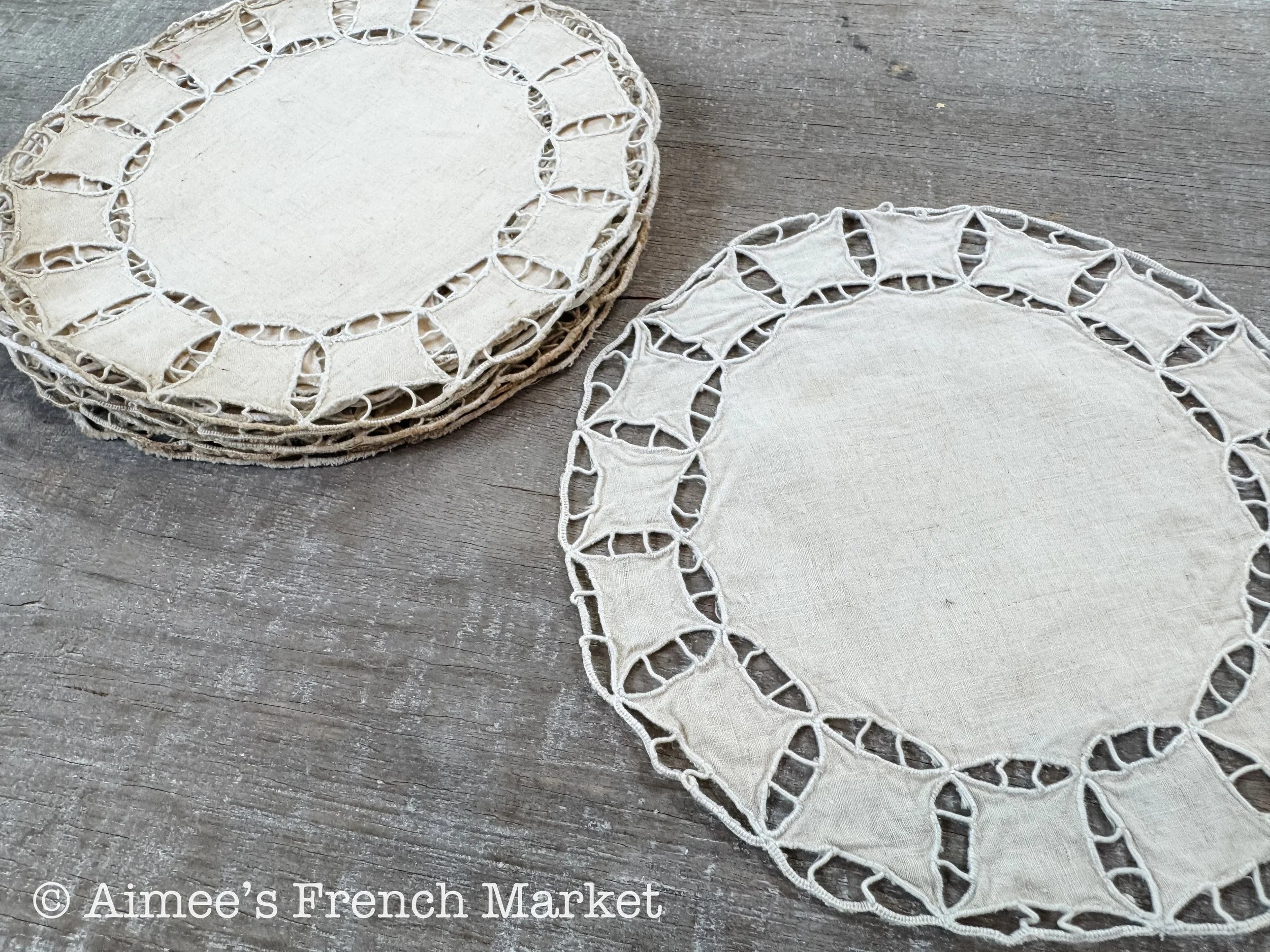 Antique Cutwork Plate Dividers Set, c.1900