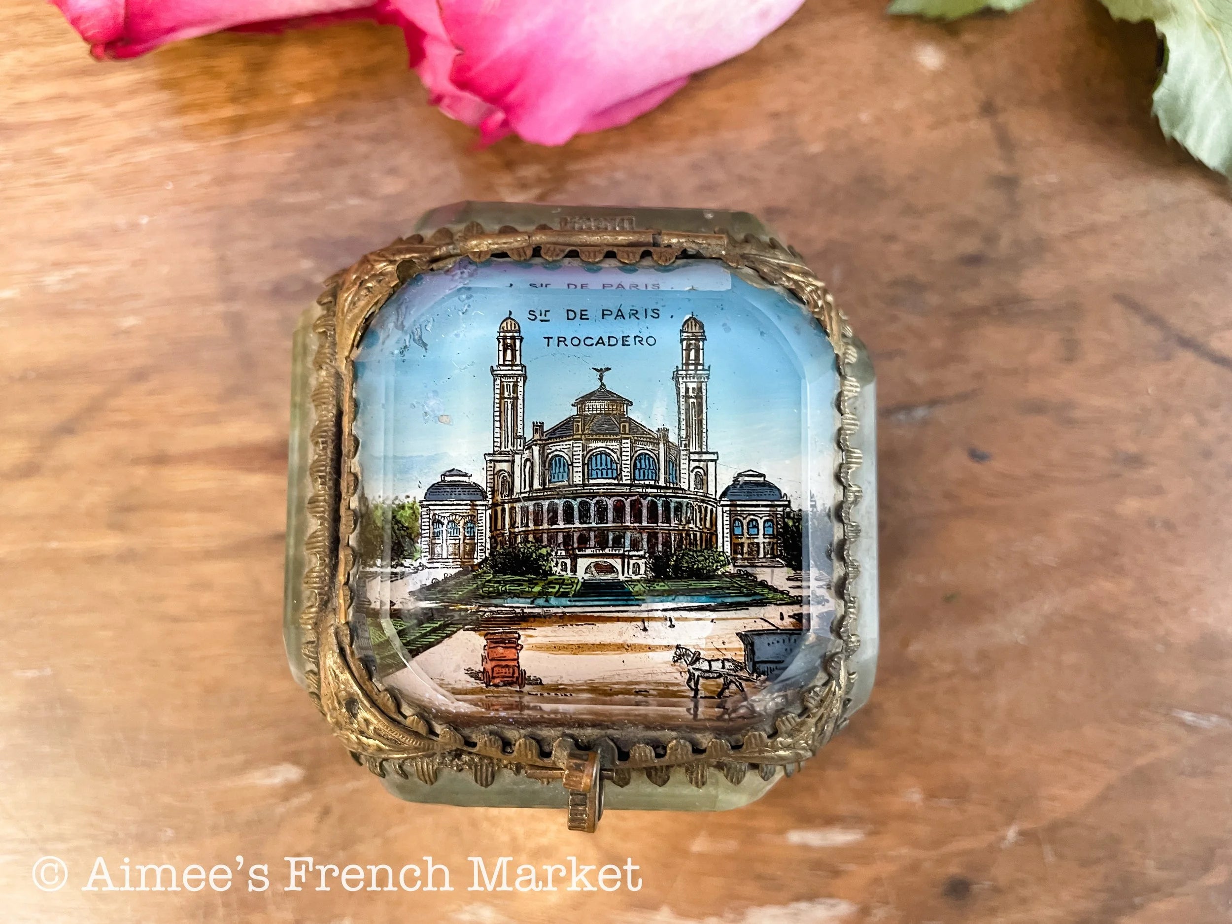 Vintage Souvenir Jewelry Box, c. 1890-1900 - #19 Trocadero