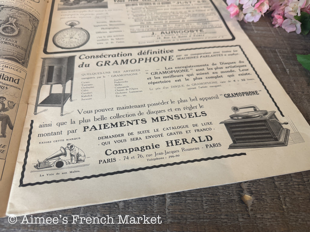 Antique French L’Illustration Magazine 1911-1914, WWI Era French Ephemera