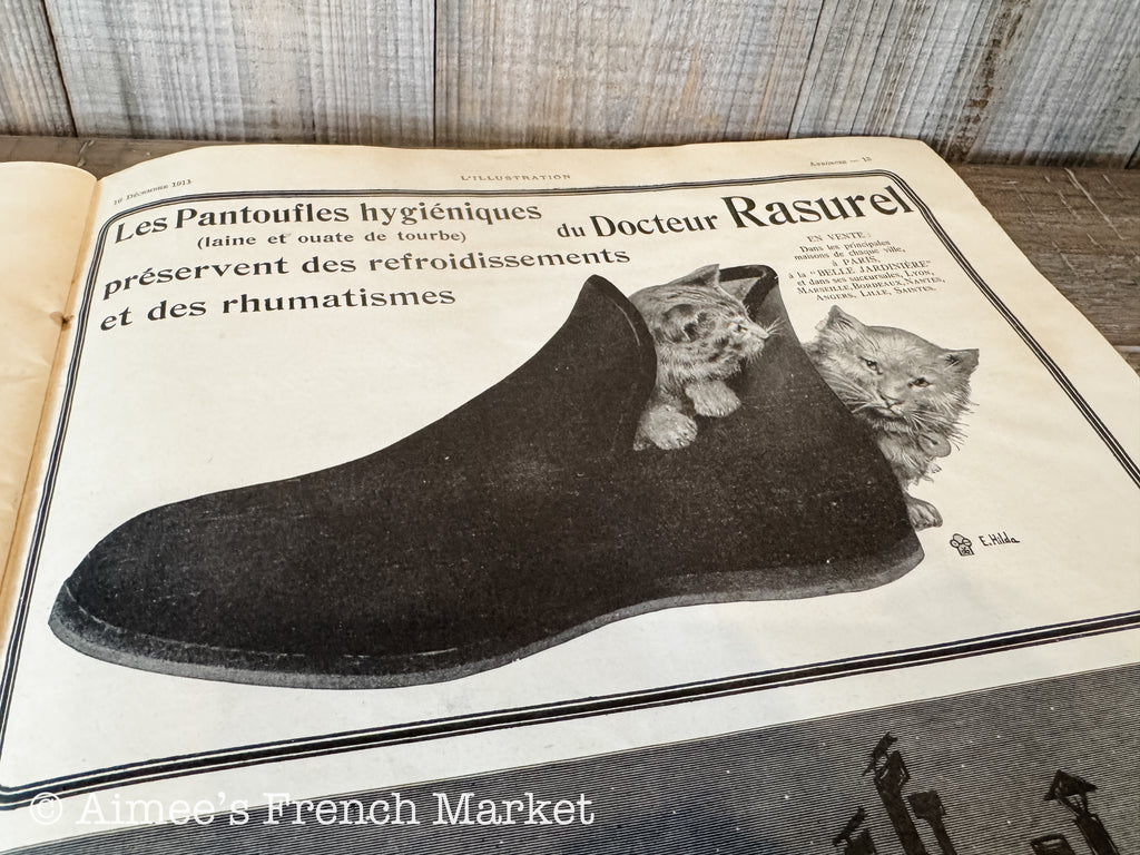 Antique French L’Illustration Magazine 1911-1914, WWI Era French Ephemera