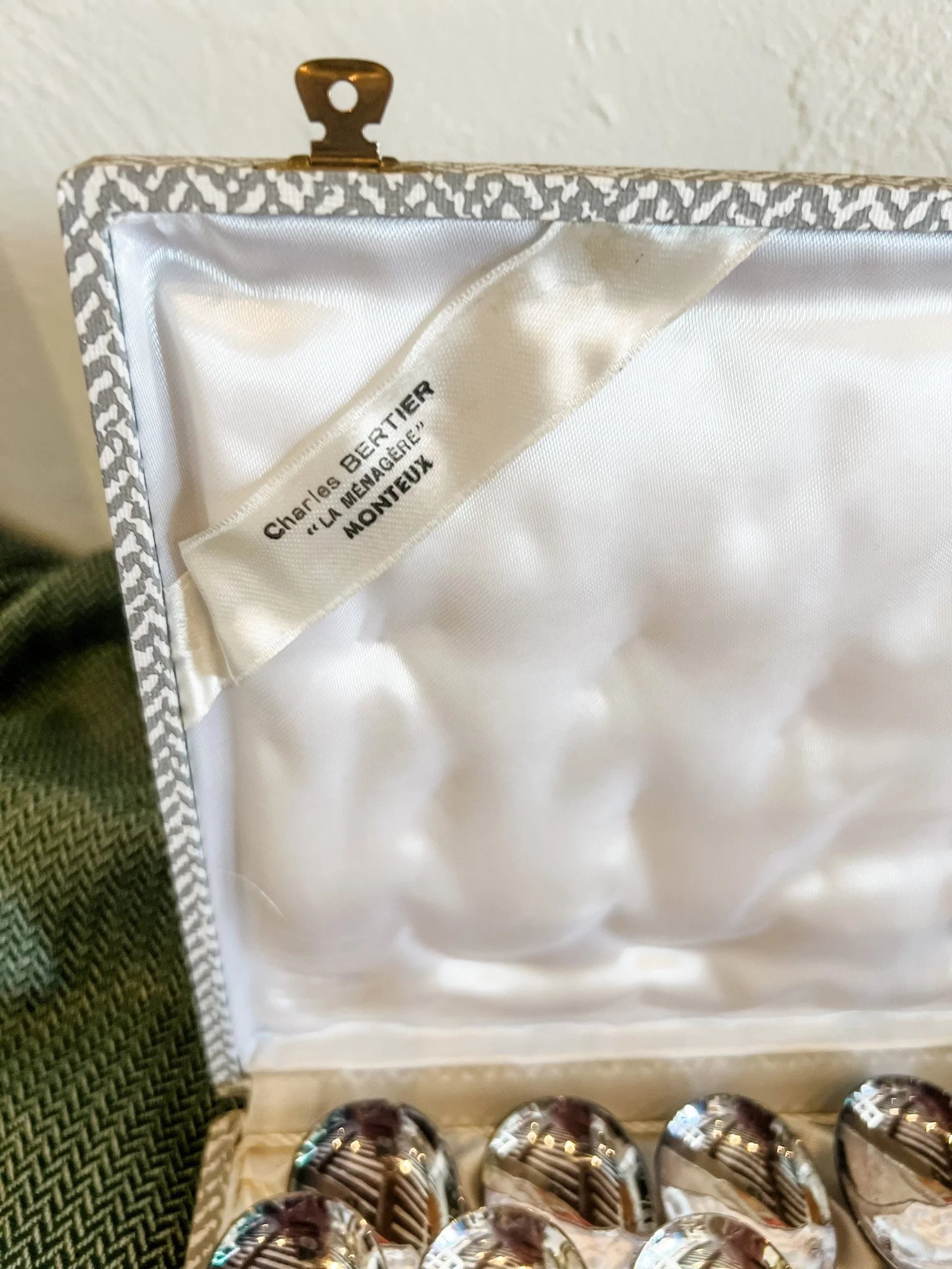 Antique/Vintage French Silverplate Spoon Set, c. 1950s - Still in original box