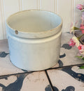 Vintage French White Stoneware Crock