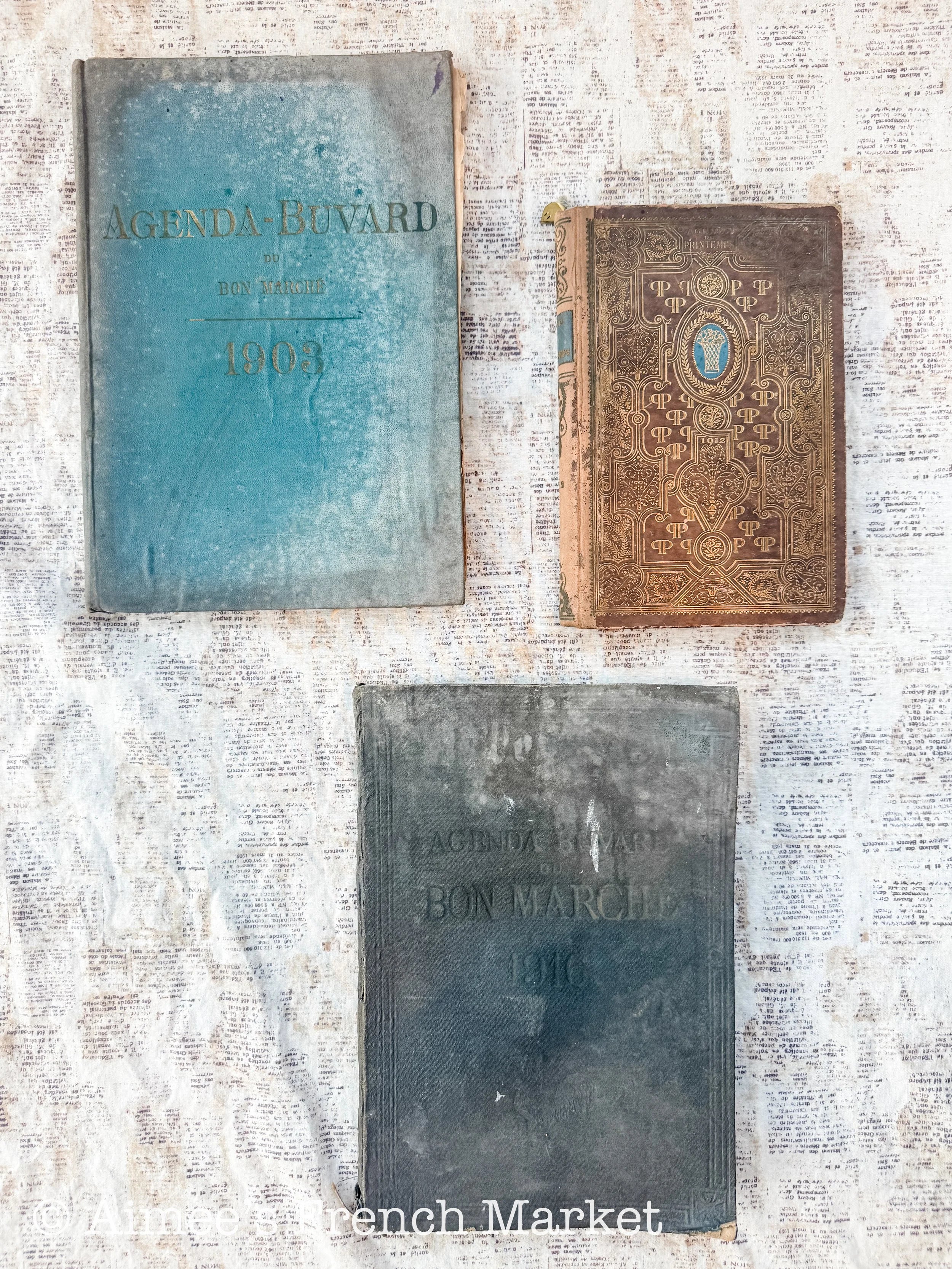 Antique Agenda from Le Bon Marche Dept Store in Paris, 1903 - Agenda/Diary/Calendar/Workbook