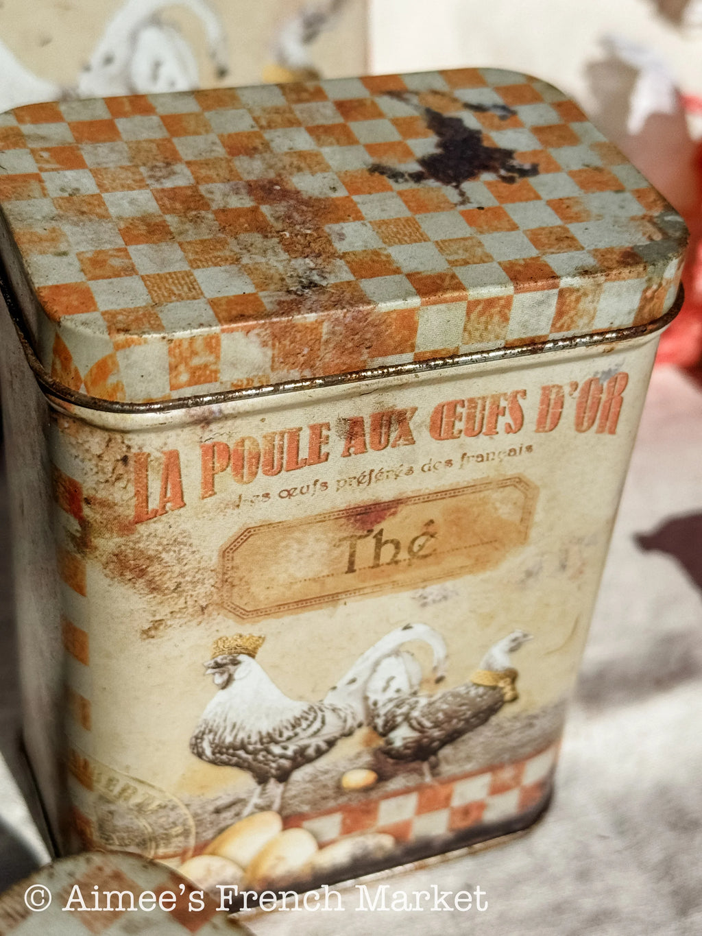 French Vintage Kitchen Canisters, c. 1970