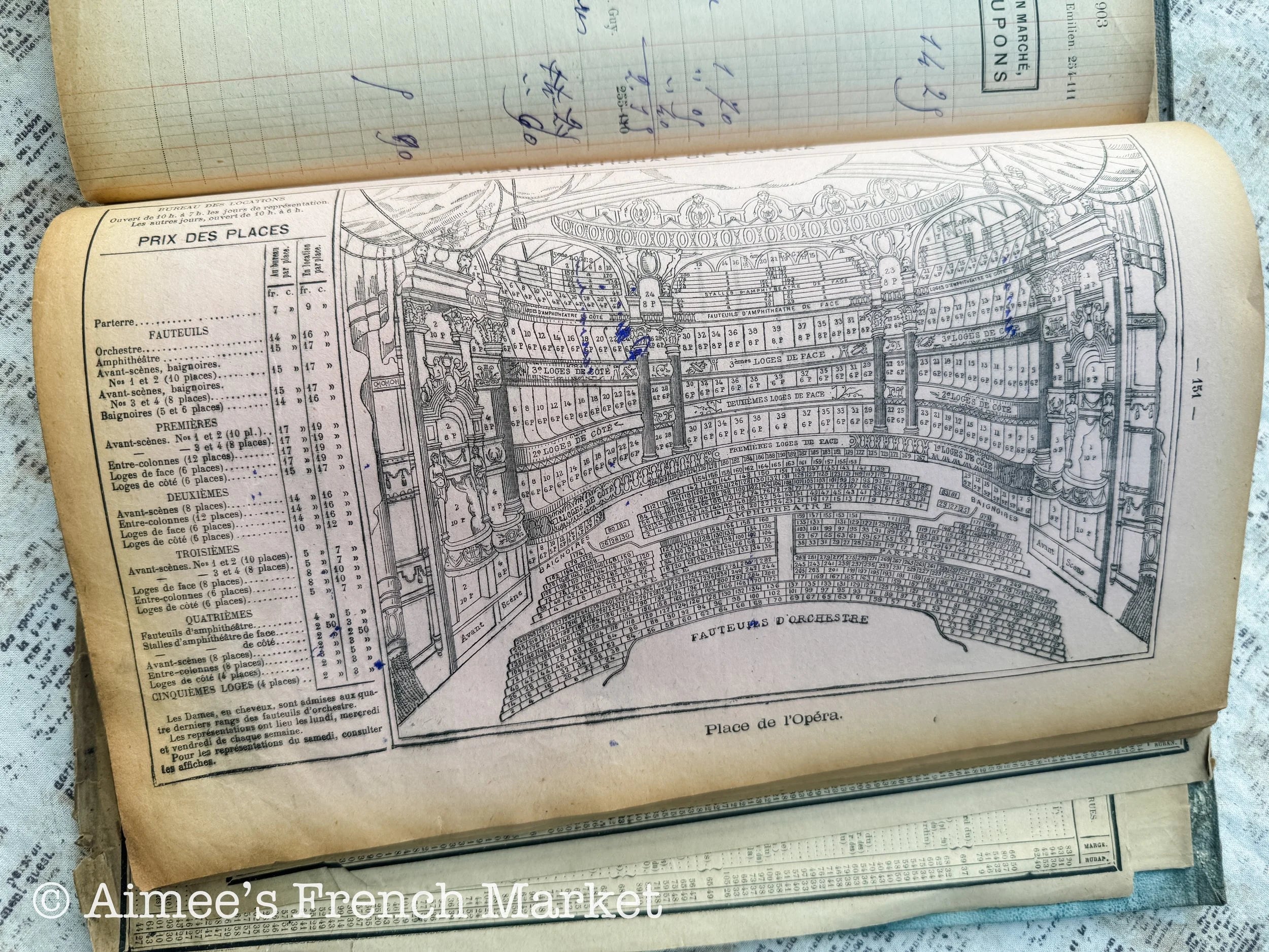 Antique Agenda from Le Bon Marche Dept Store in Paris, 1903 - Agenda/Diary/Calendar/Workbook