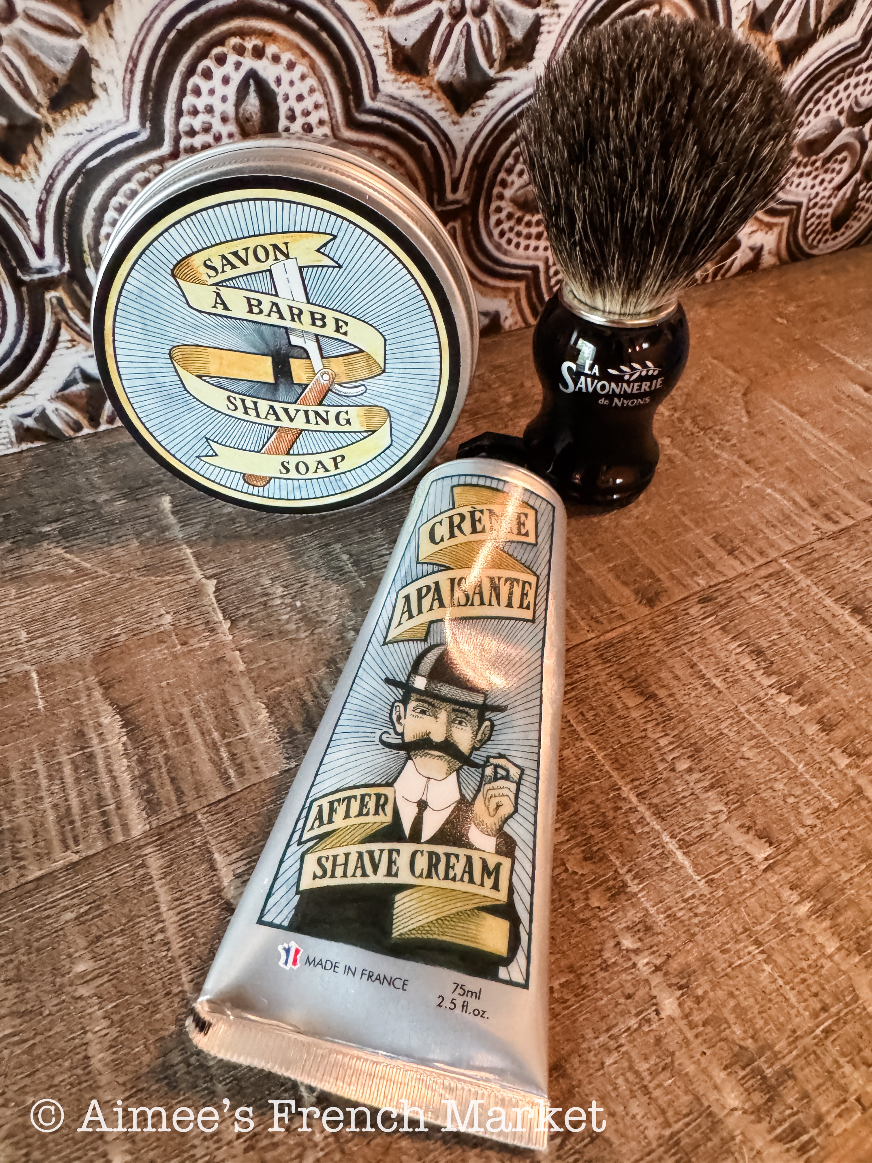 Perfect Father's Day Gift! - French Barber Kit - Soap, Brush and Aftershave