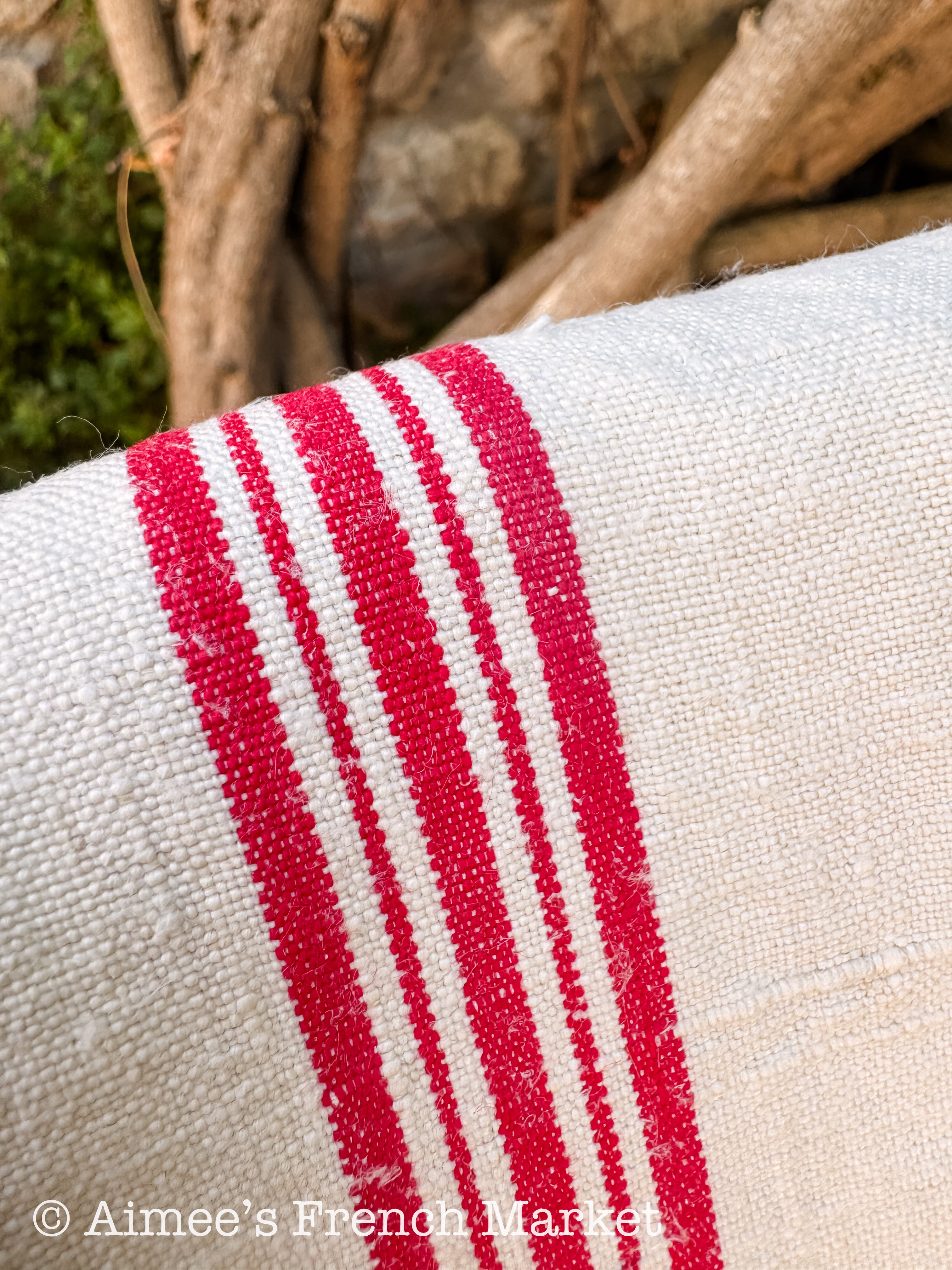 French Vintage Towels - Quintuple/Five Stripes, c. 1920