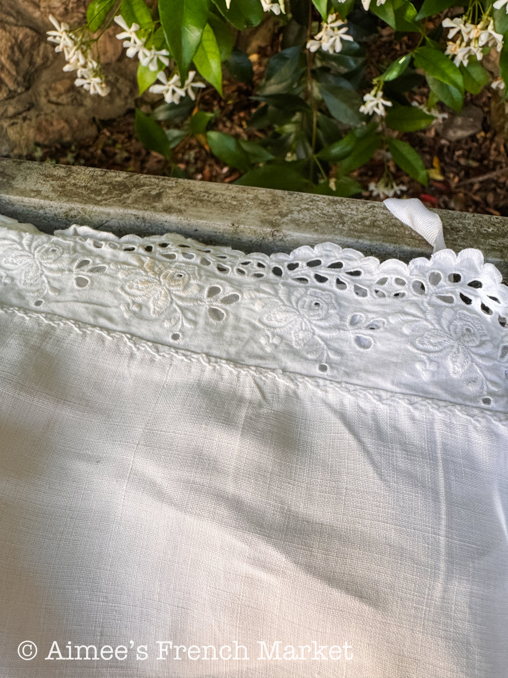 French Vintage Nightdress, Handsewn of Soft Cotton, 1930s