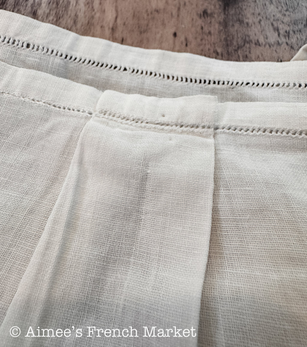 1930s Vintage French Cotton Camisole, Hand Sewn French Lingerie, Romantic Layering Top