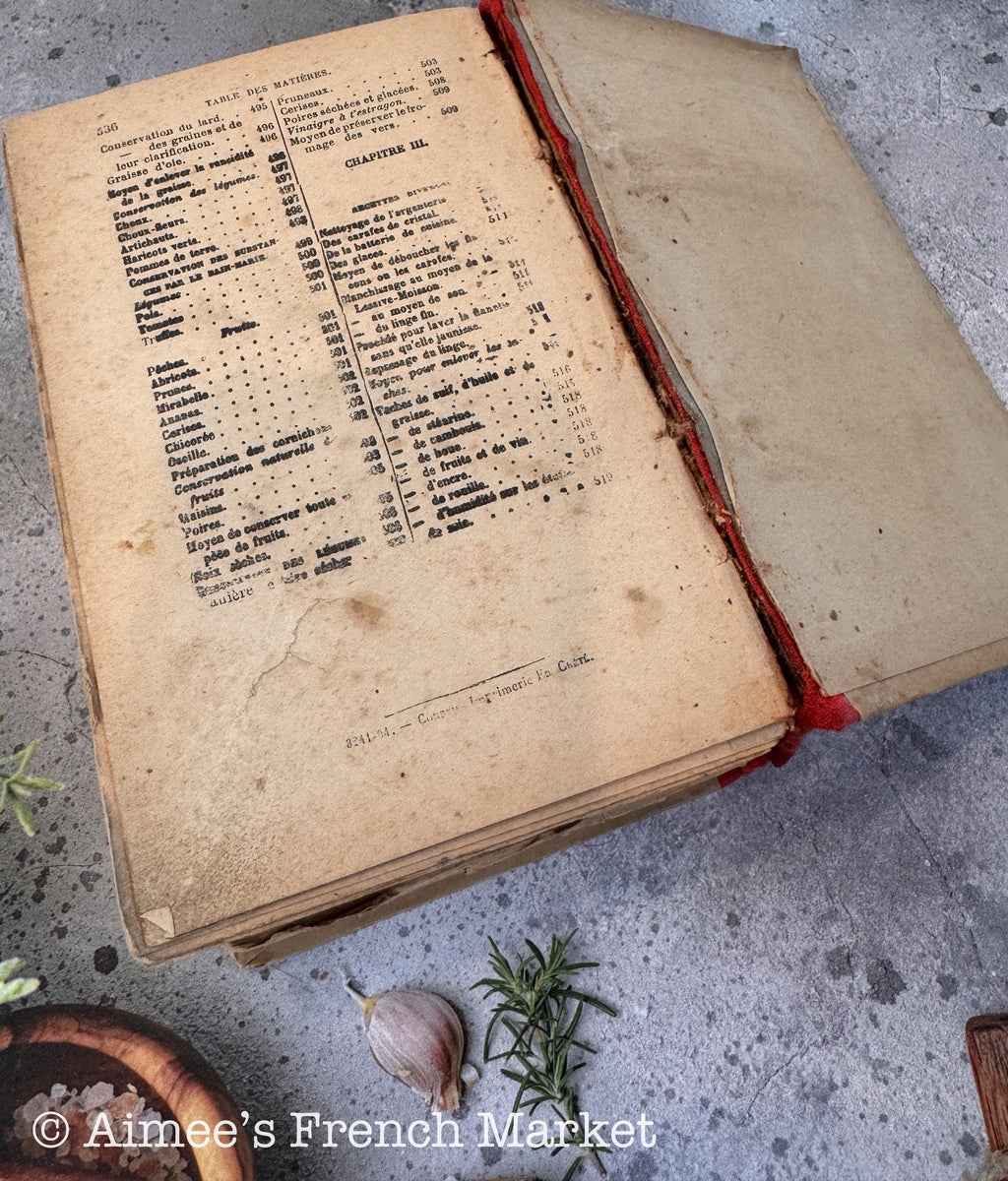 Antique French Cookbook, La Cuisinière Cordon Bleu de la Famille — Annette Lucas, c. 1900