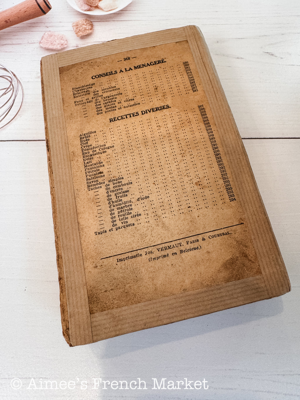 Antique French Cookbook, Vintage French Cookbook - La Cuisine pas Chère by Tante Mag, Antique French Cooking Book, c.1930