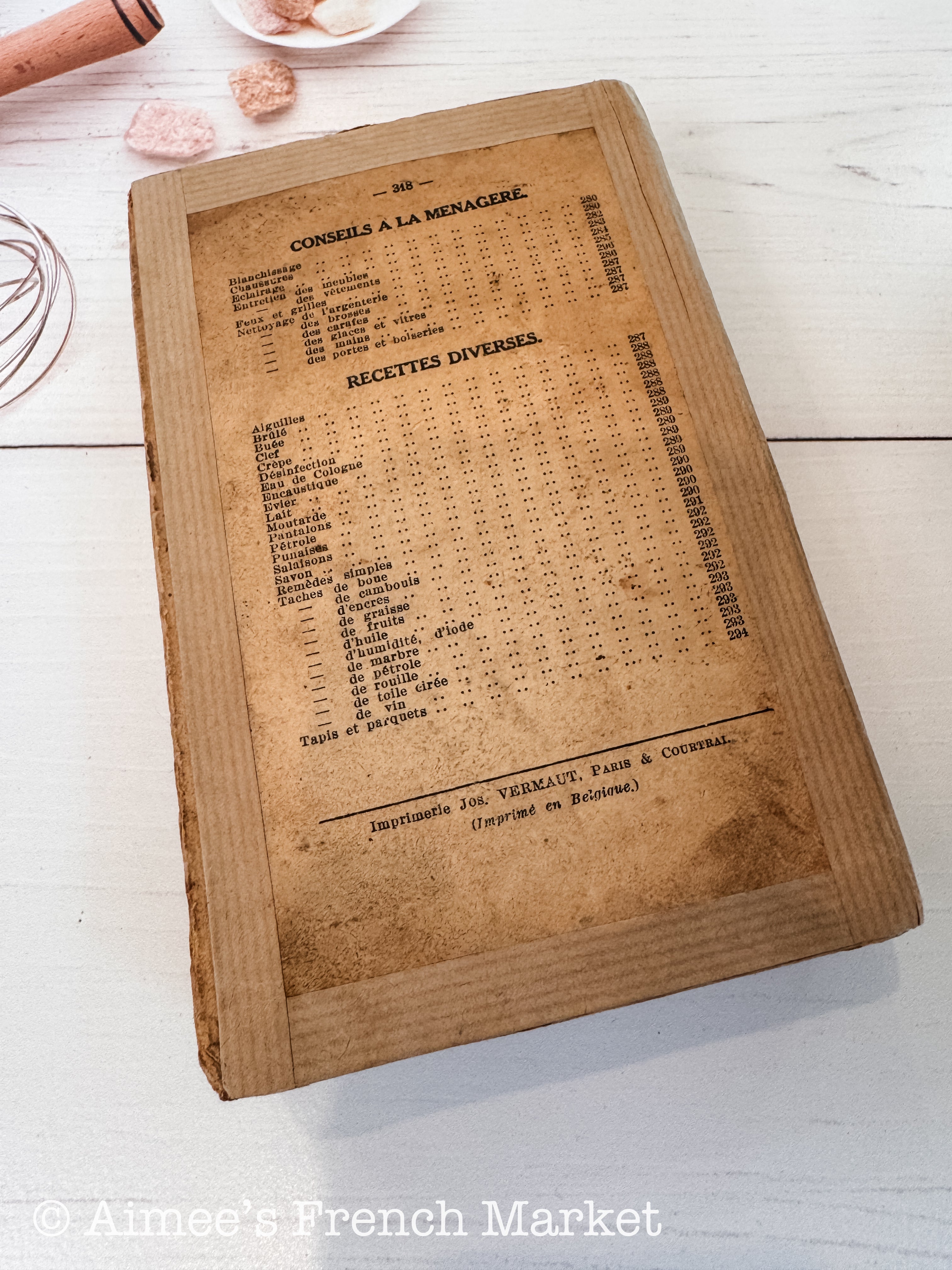 Antique French Cookbook, Vintage French Cookbook - La Cuisine pas Chère by Tante Mag, Antique French Cooking Book, c.1930