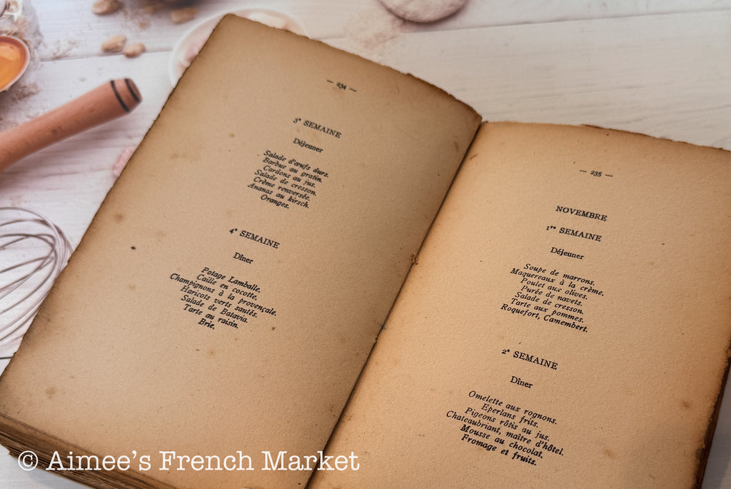 Antique French Cookbook, Vintage French Cookbook - La Cuisine pas Chère by Tante Mag, Antique French Cooking Book, c.1930