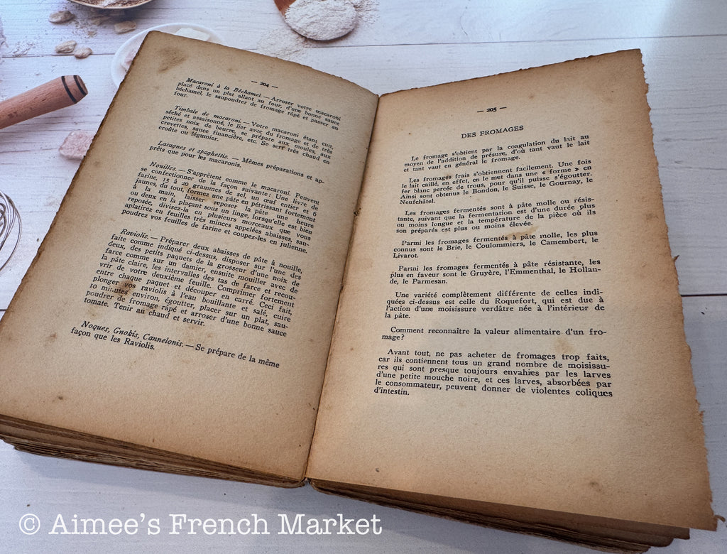 Antique French Cookbook, Vintage French Cookbook - La Cuisine pas Chère by Tante Mag, Antique French Cooking Book, c.1930