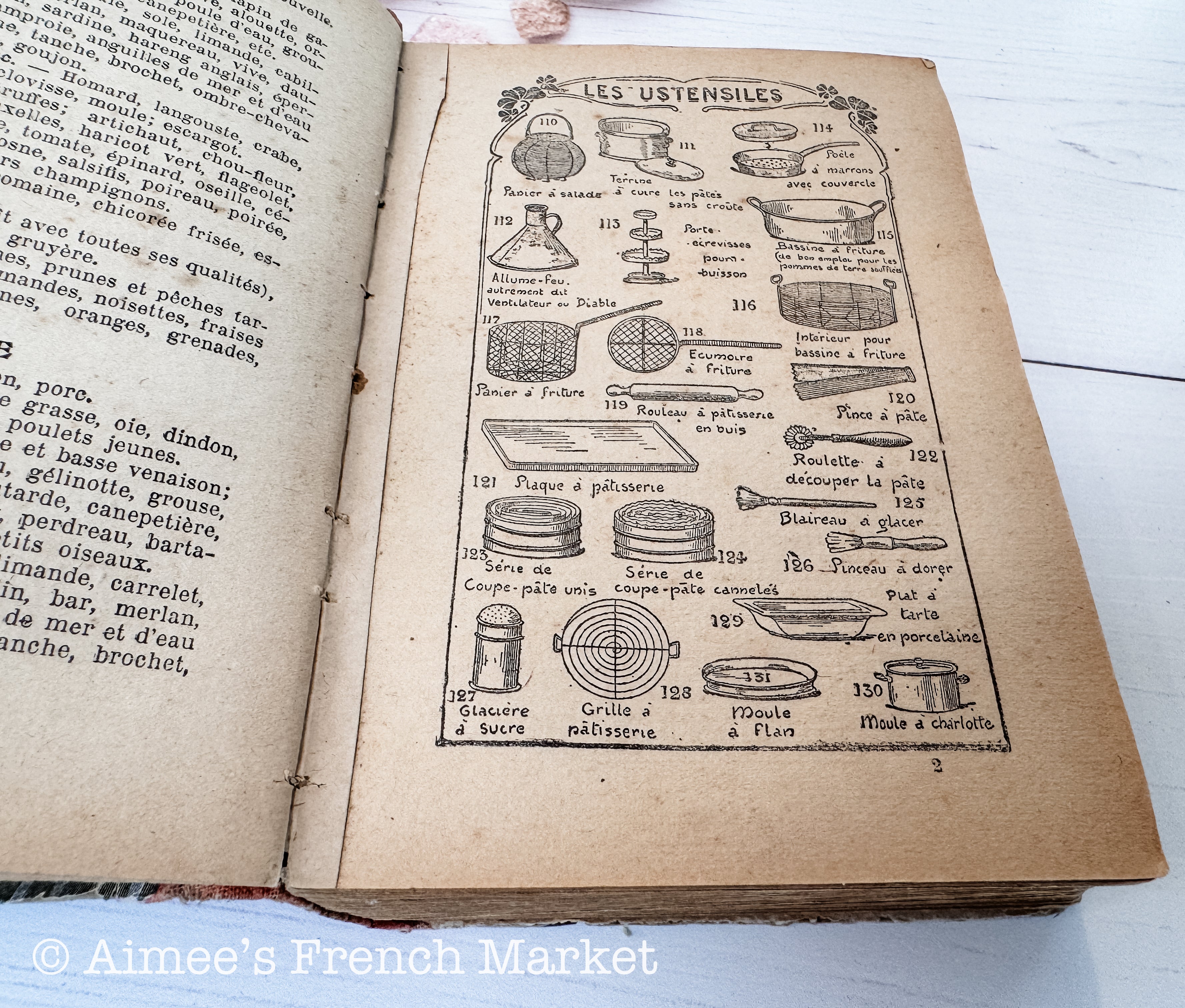 Antique French Cookbook Cuisine Pratique de la Bonne Ménagère, Illustrated, c. 1910
