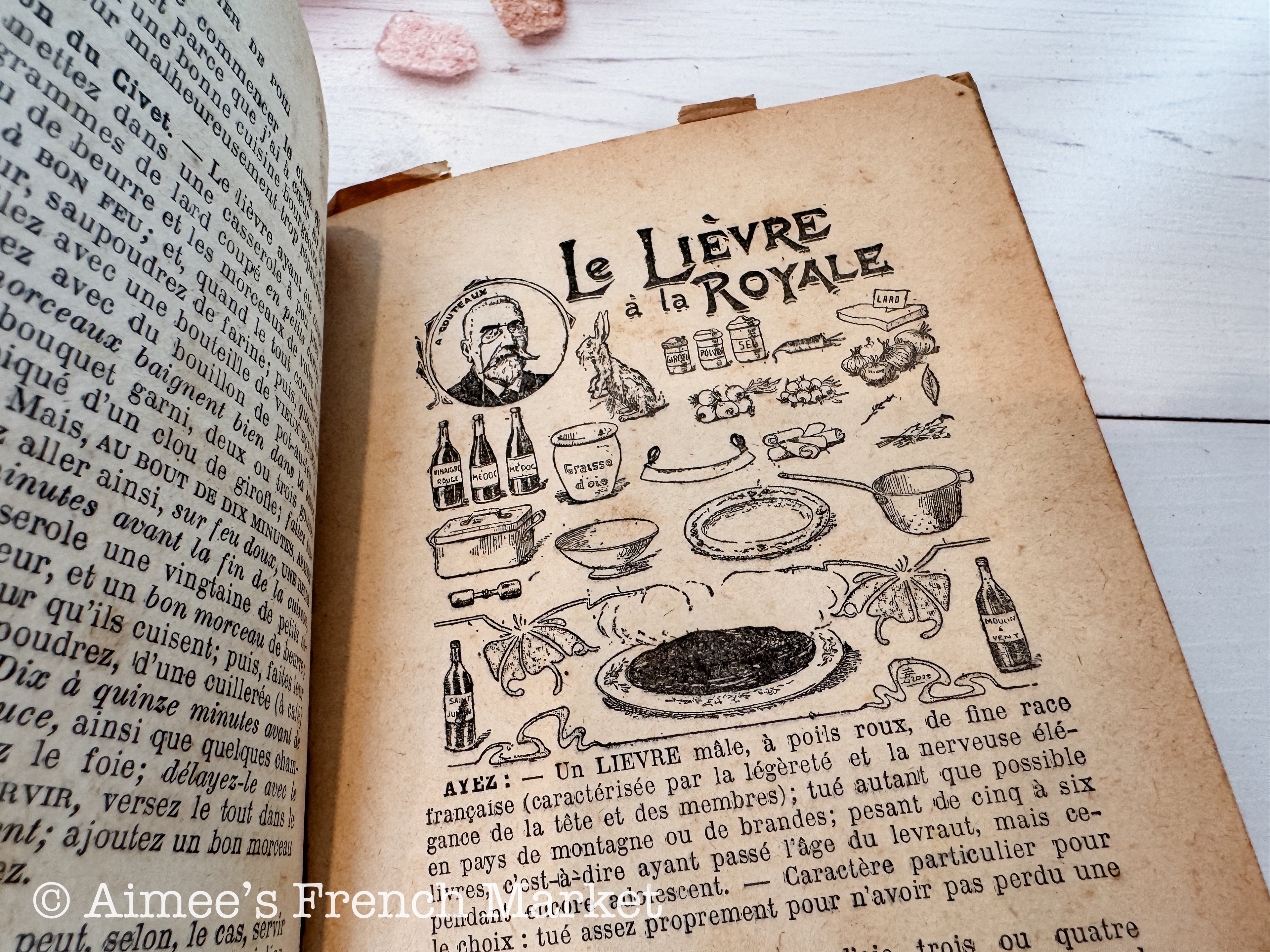 Antique French Cookbook Cuisine Pratique de la Bonne Ménagère, Illustrated, c. 1910