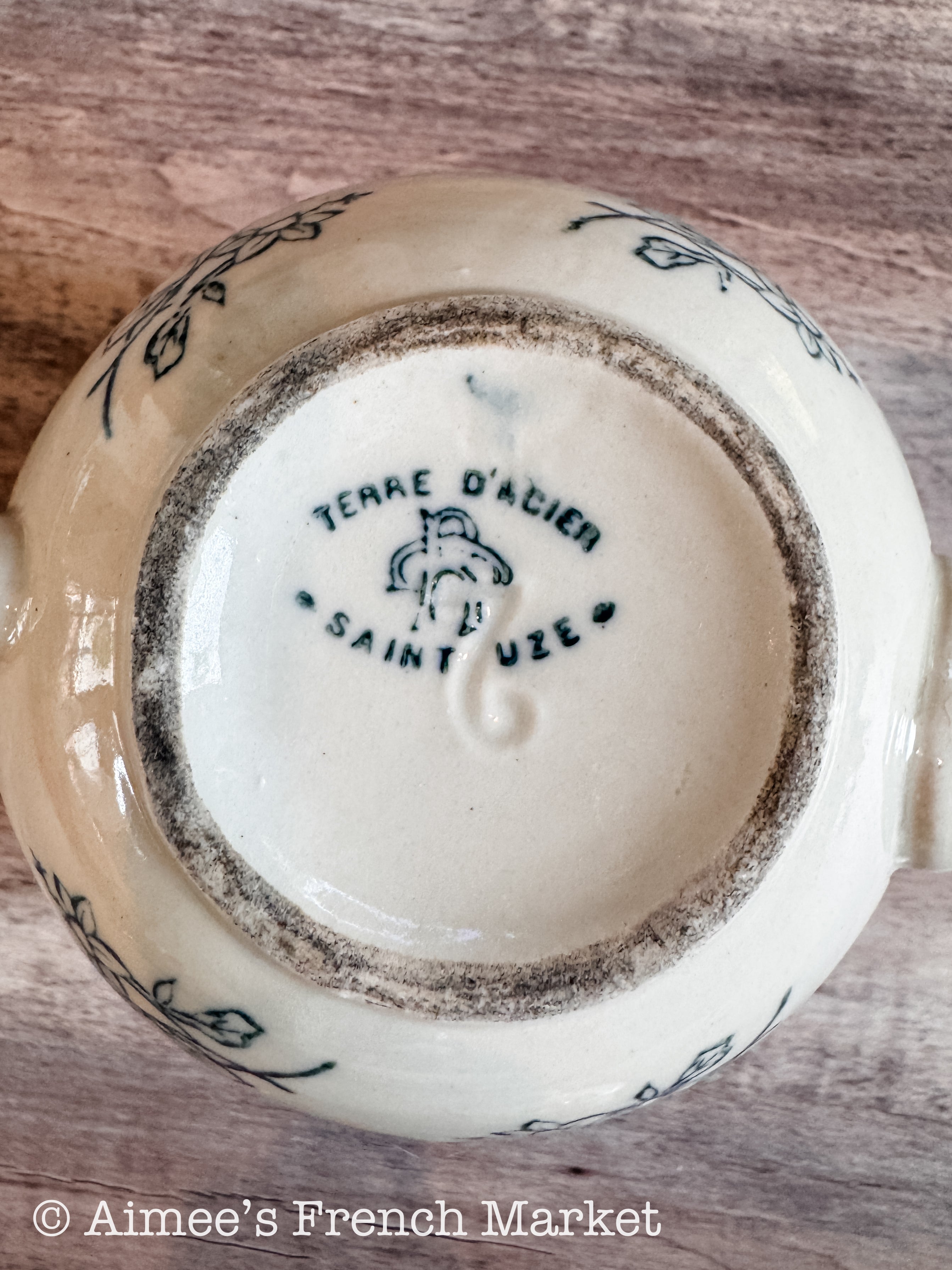 Antique French Saint-Uze Terre d’Acier Teapot, circa 1900–1920