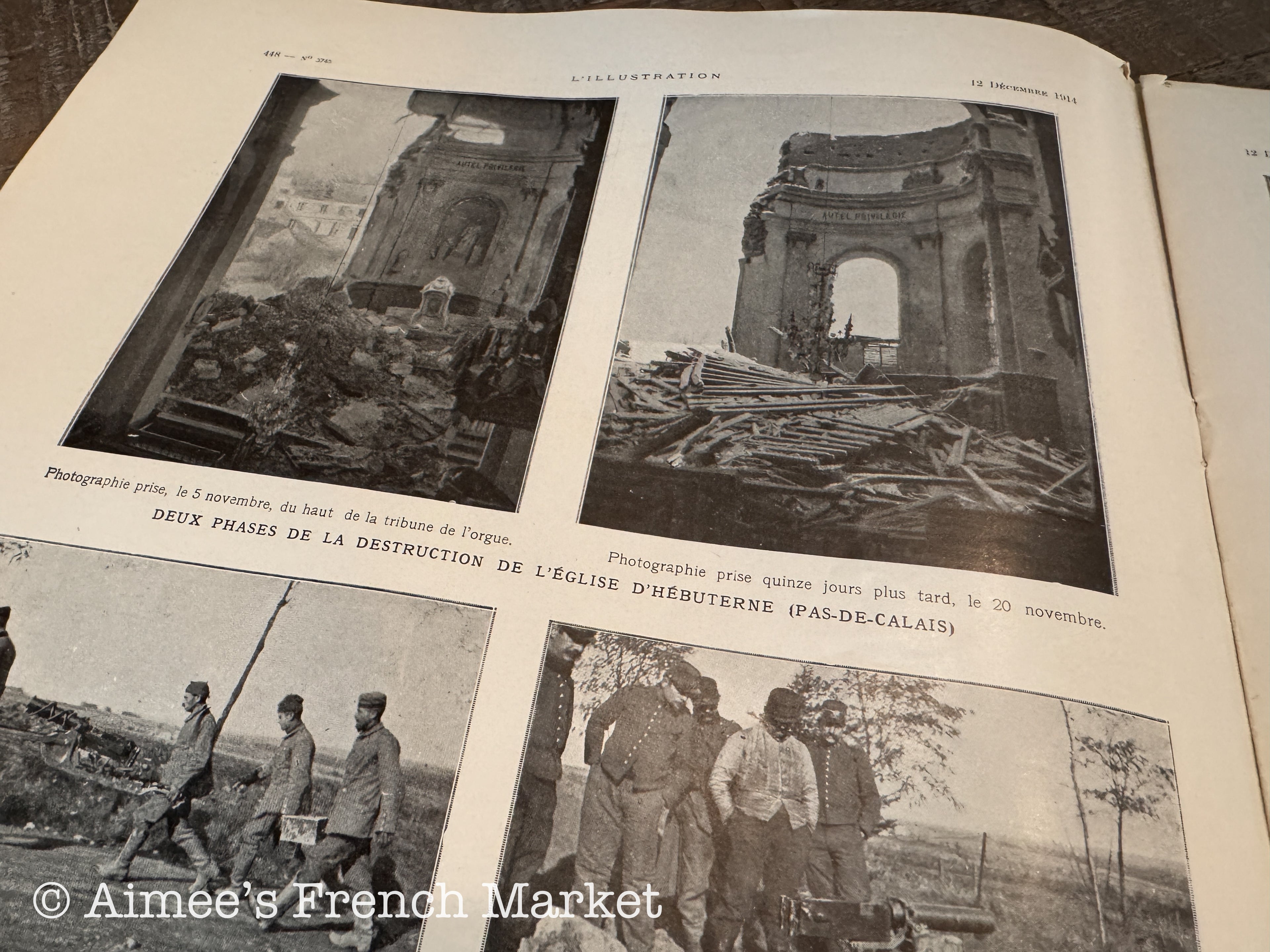 Antique French L’Illustration Magazine 1911-1914, WWI Era French Ephemera