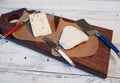 Laguiole Cheese set in French colors - Jean Dubost