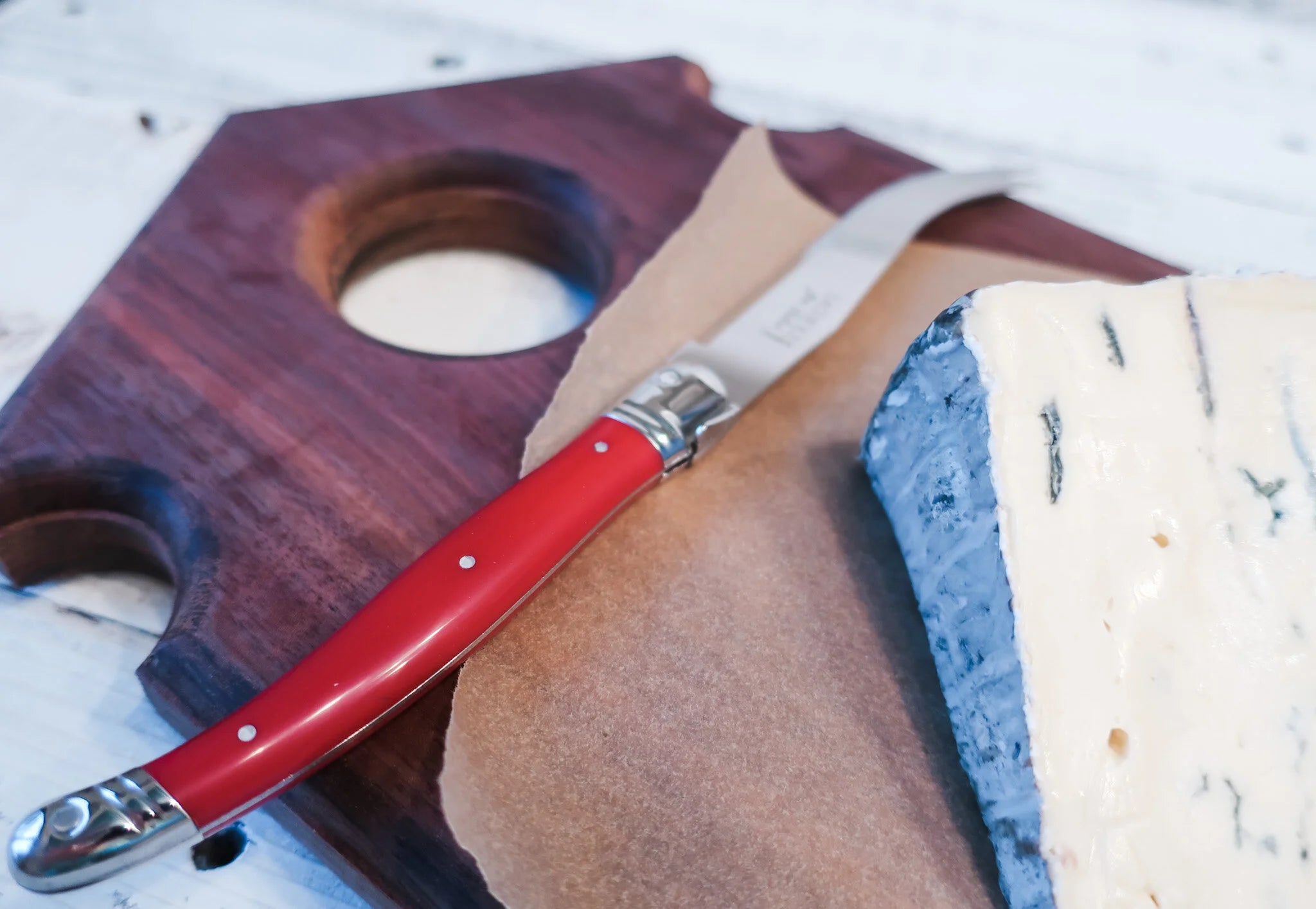 Laguiole Cheese set in French colors - Jean Dubost