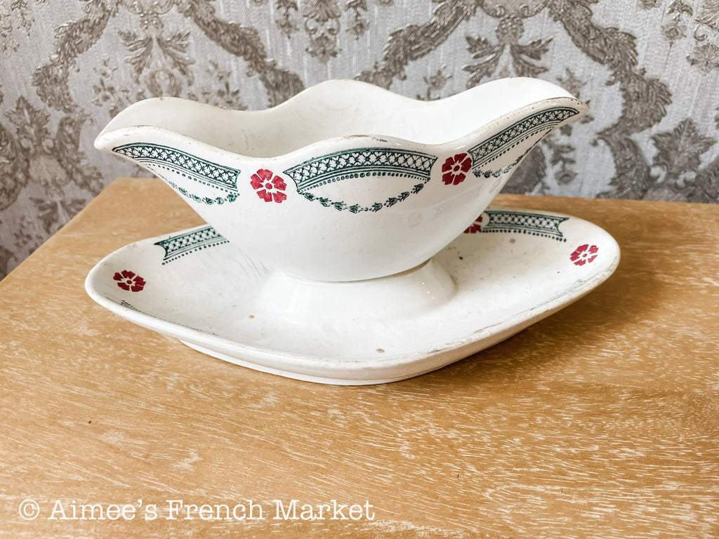 Vintage Saucier/Gravy Boat from Moulin des Loups & Hamage, c.1930-1940s