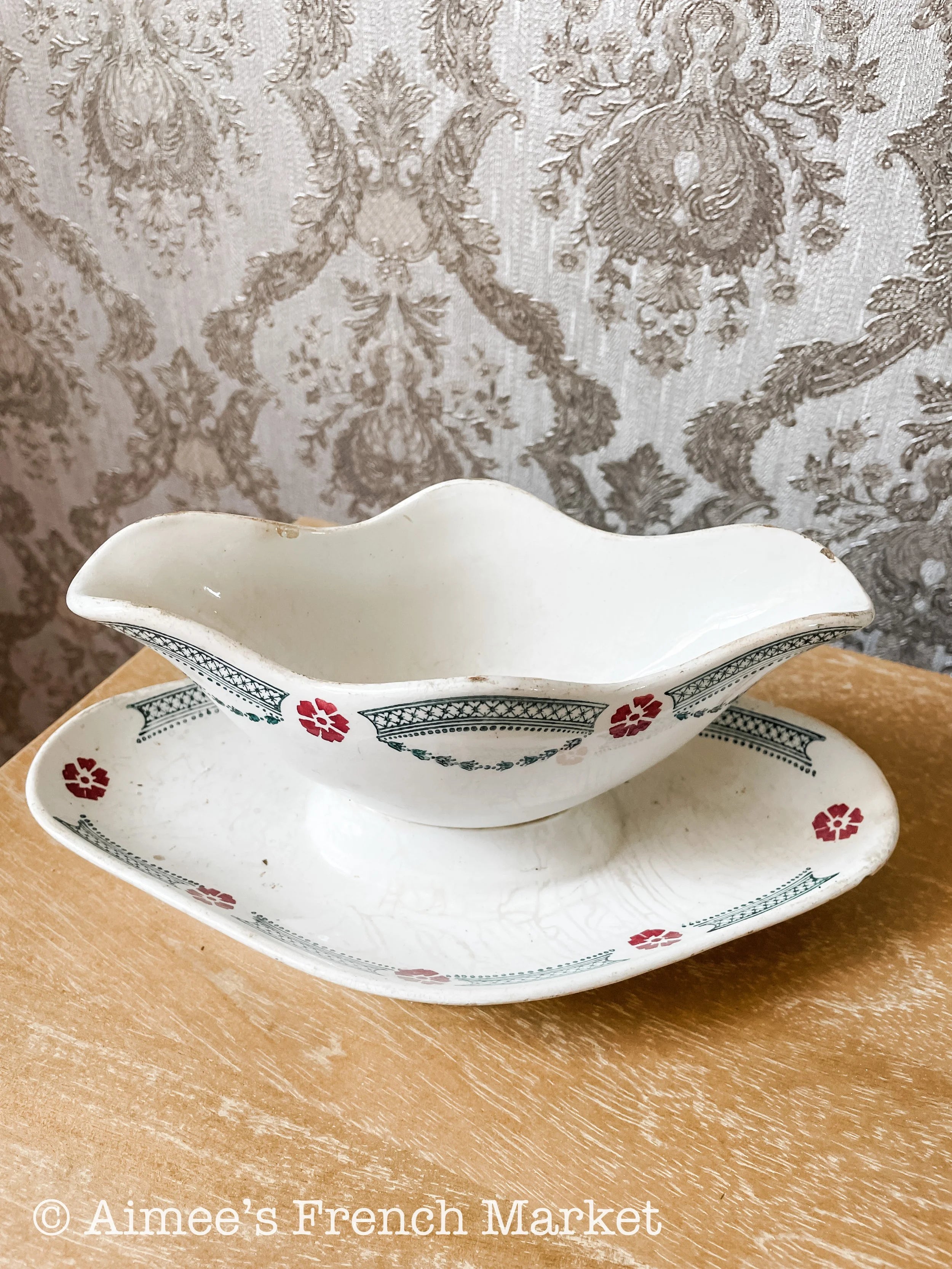 Vintage Saucier/Gravy Boat from Moulin des Loups & Hamage, c.1930-1940s