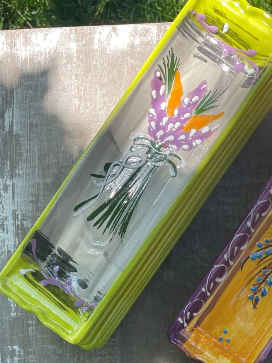 French Lavender Cracker Dish, Charcuterie/Appetizer Plate or Spoon Rest