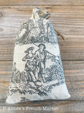 French Toile Sachets, Handmade in Provence, Traditional Style