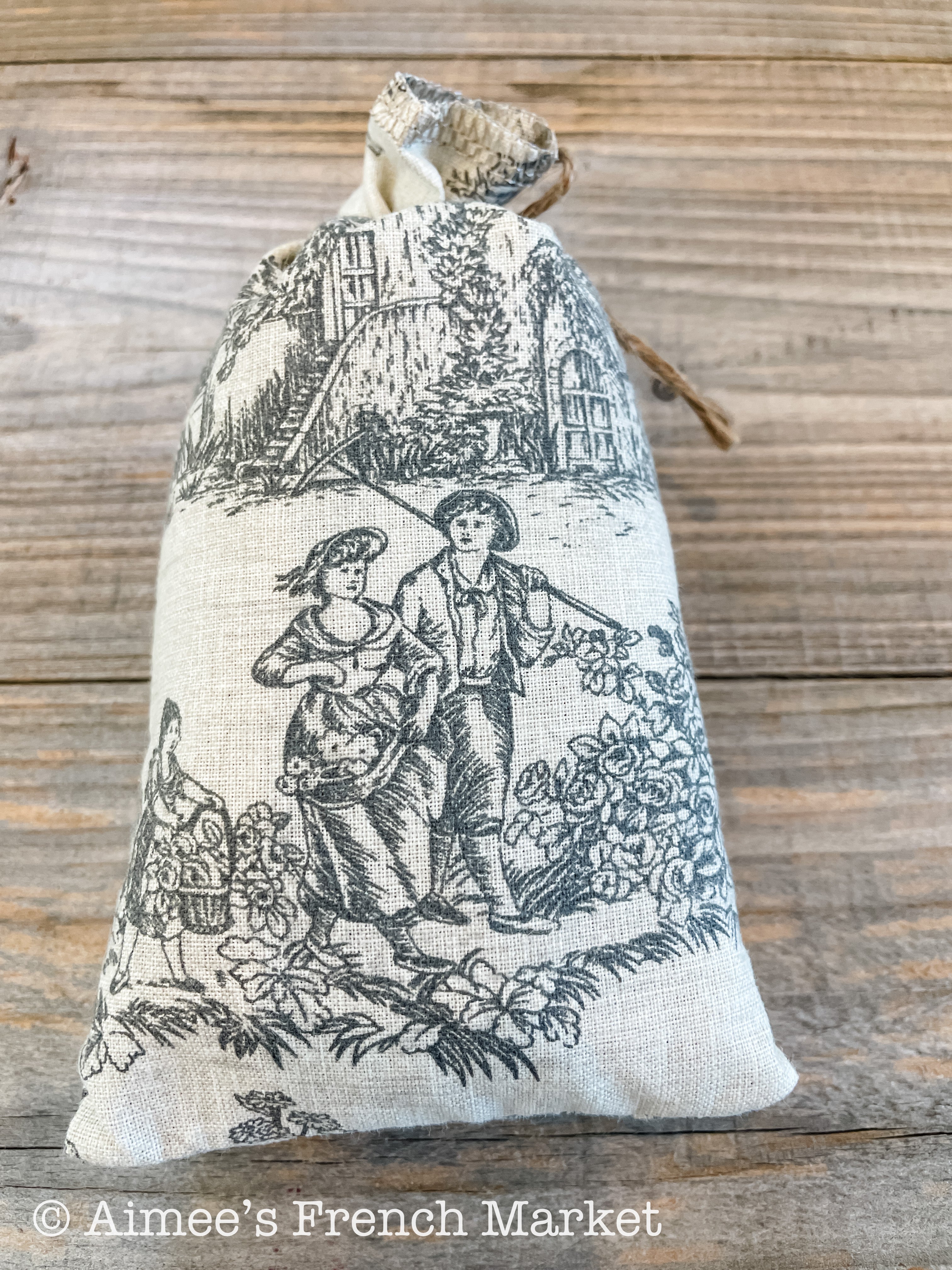 French Toile Sachets, Handmade in Provence, Traditional Style