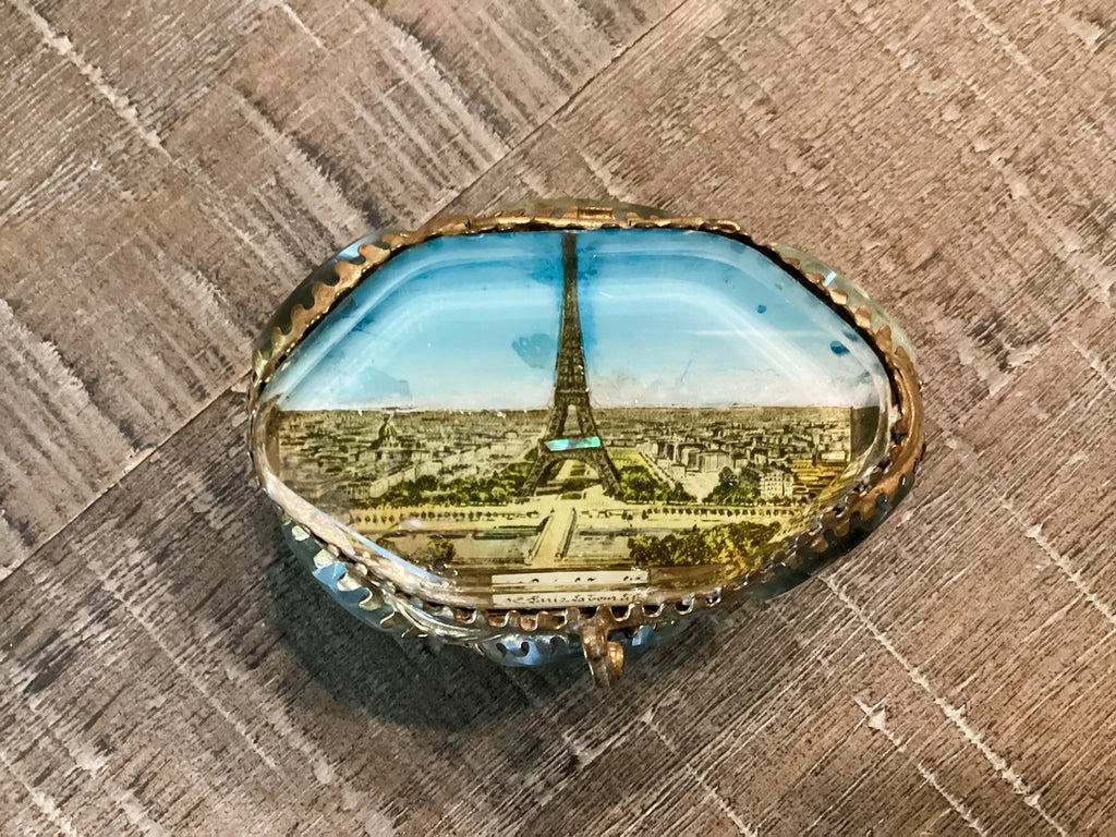 Vintage Paris Souvenir Ormolu Jewelry Box, c. 1890-1900 - #22 - Eiffel Tower