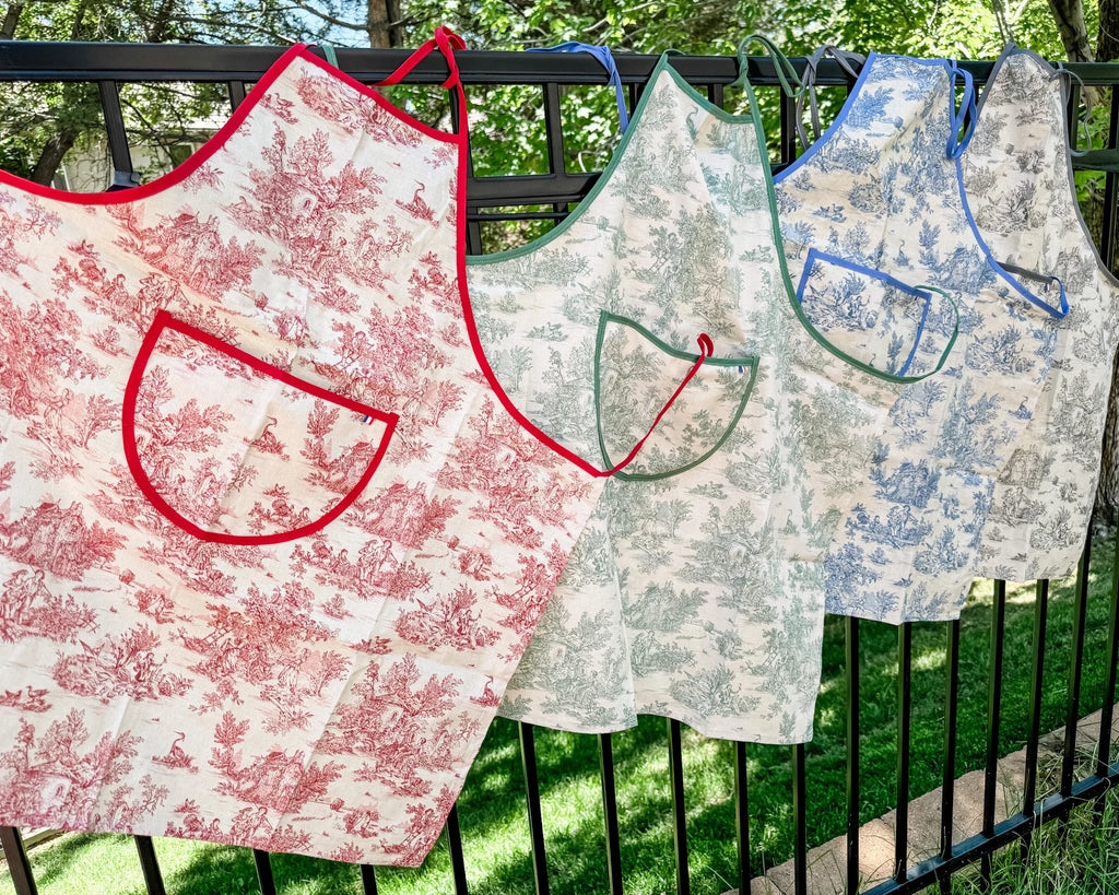 Handmade Provencal French Aprons in Toile!