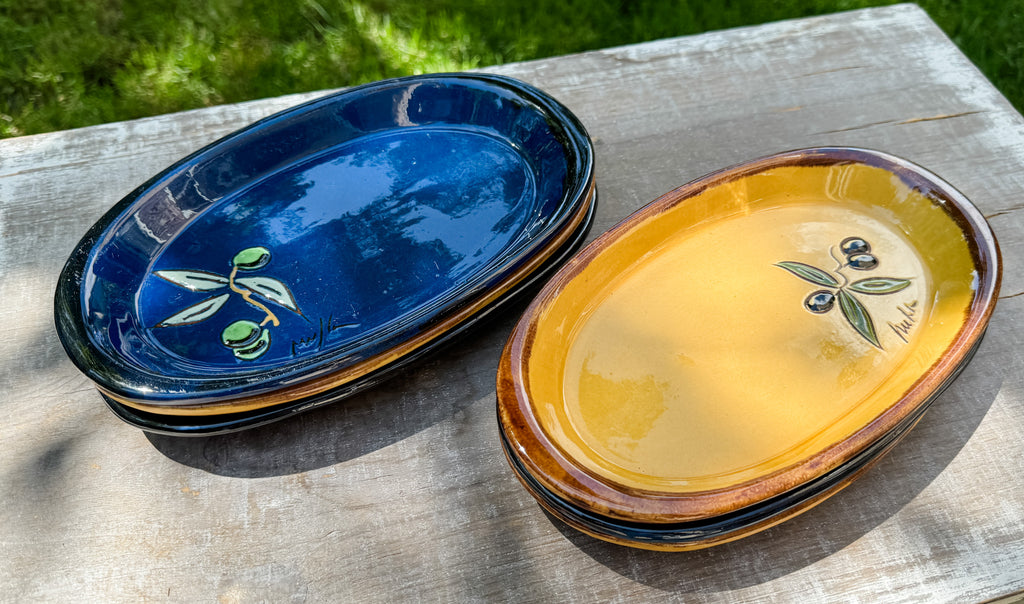 French Terra Cotta Aperitif Plates from Provence