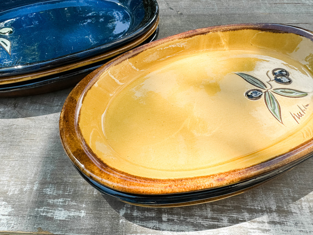 French Terra Cotta Aperitif Plates from Provence