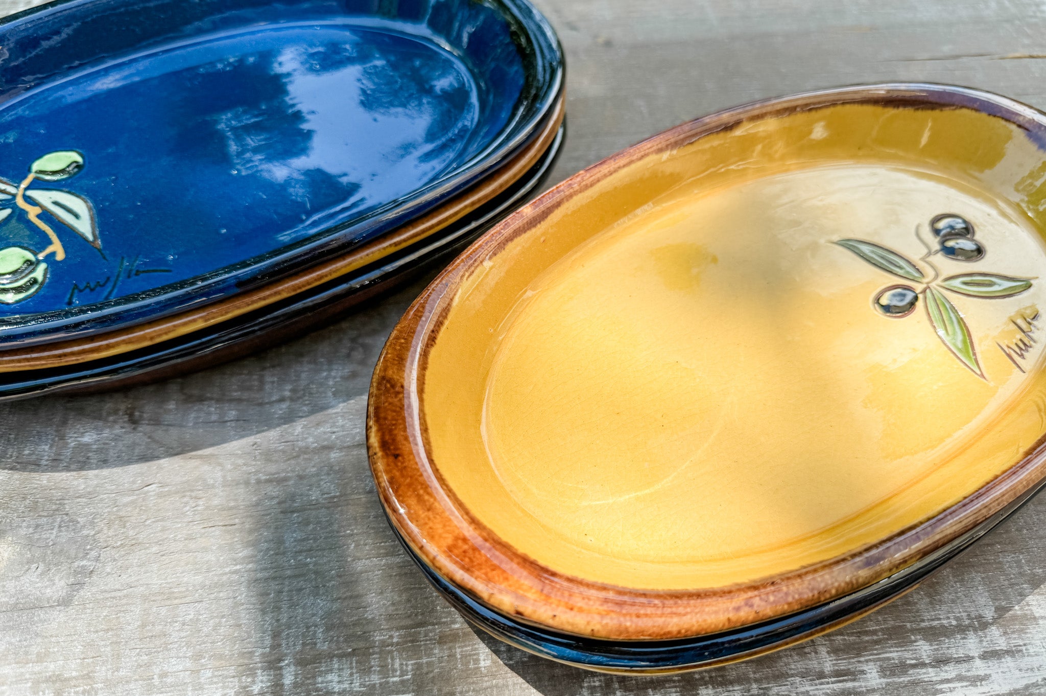 French Terra Cotta Aperitif Plates from Provence