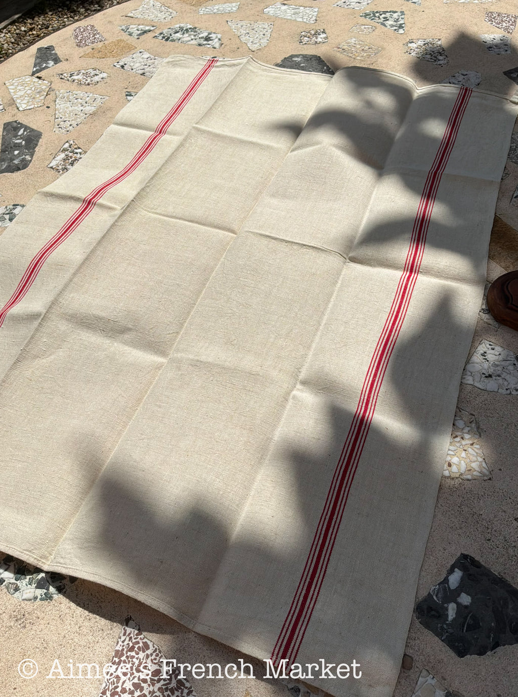 French Vintage Towels - Quintuple/Five Stripes, c. 1920