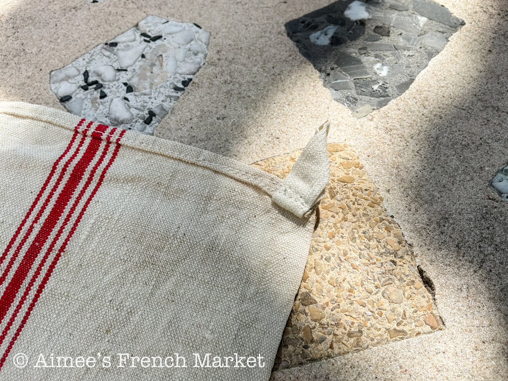 French Vintage Towels - Quintuple/Five Stripes, c. 1920