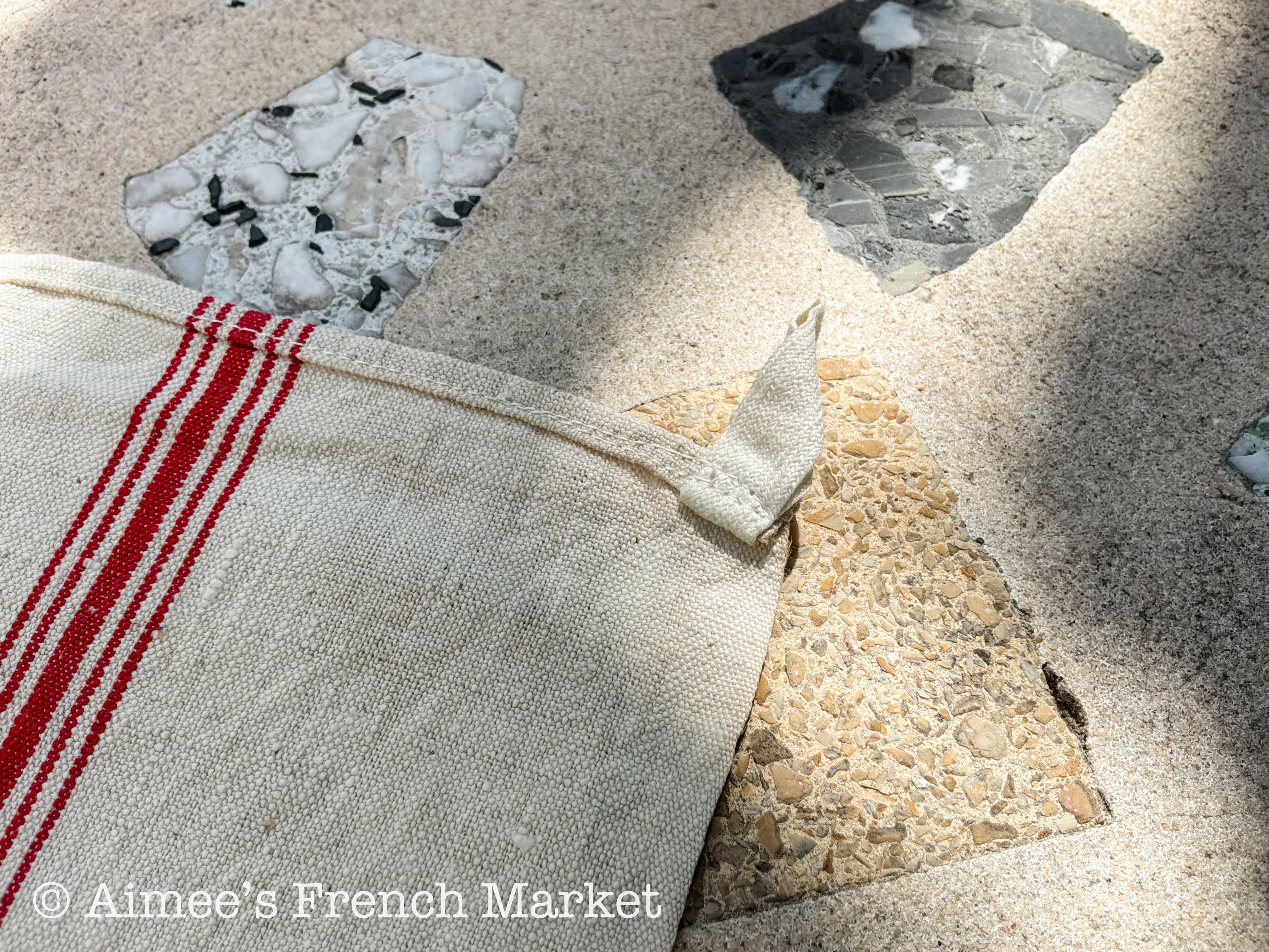 French Vintage Towels - Quintuple/Five Stripes, c. 1920
