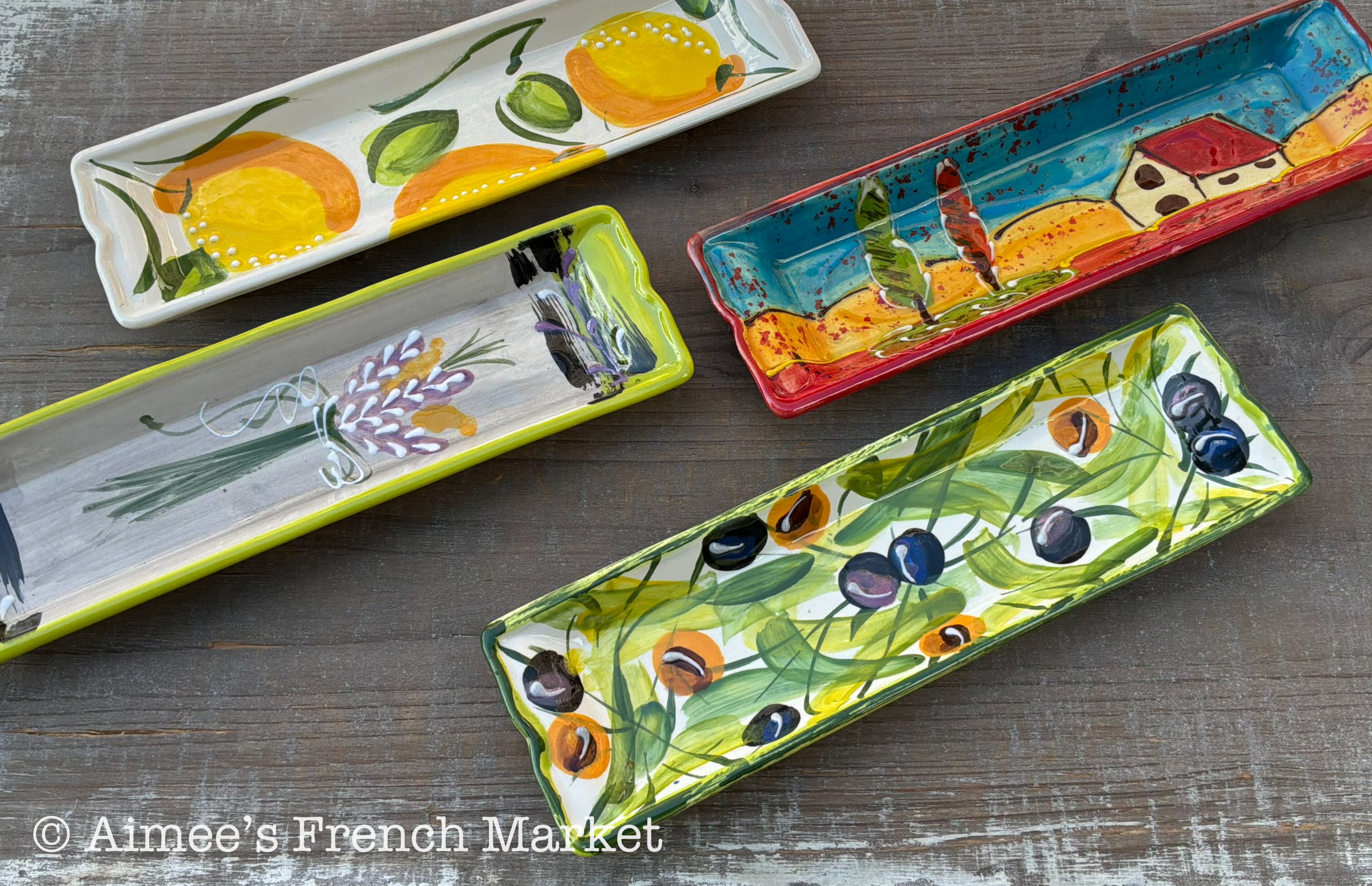 French Lavender Cracker Dish, Charcuterie/Appetizer Plate or Spoon Rest