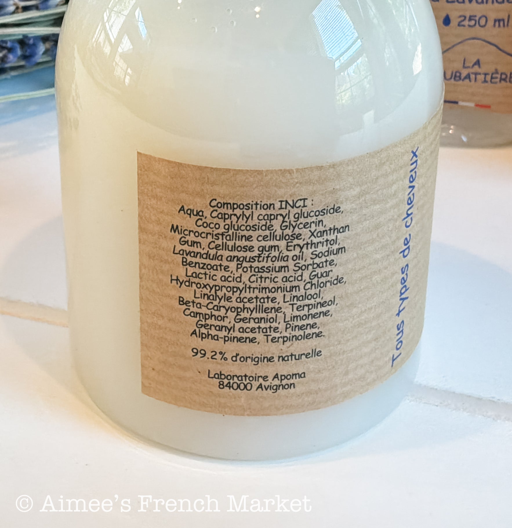 Organic Lavender Shampoo from Provence, France