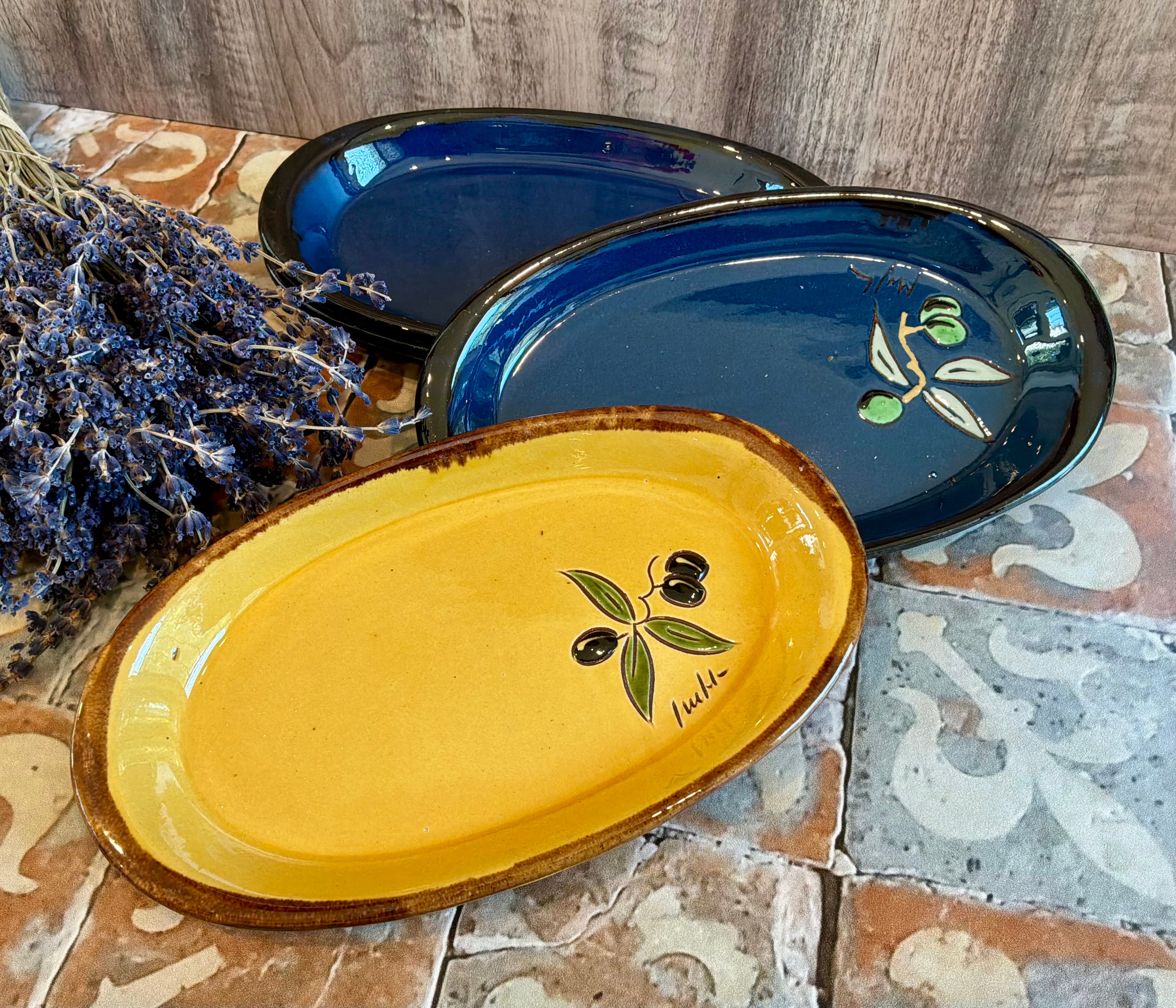 French Terra Cotta Aperitif Plates from Provence