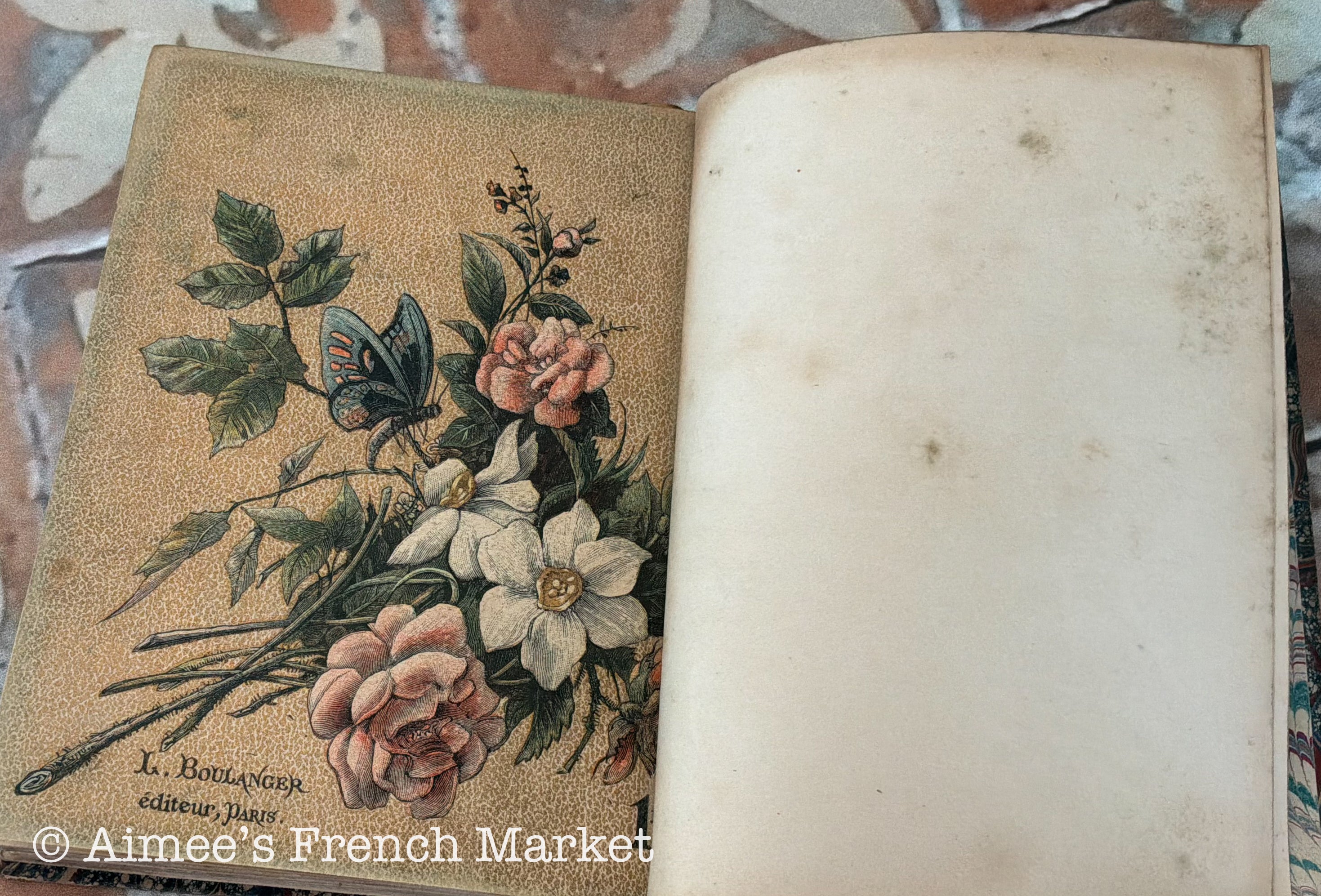 Antique French Last of the Mohicans Book, Circa 1890s, French and Indian War