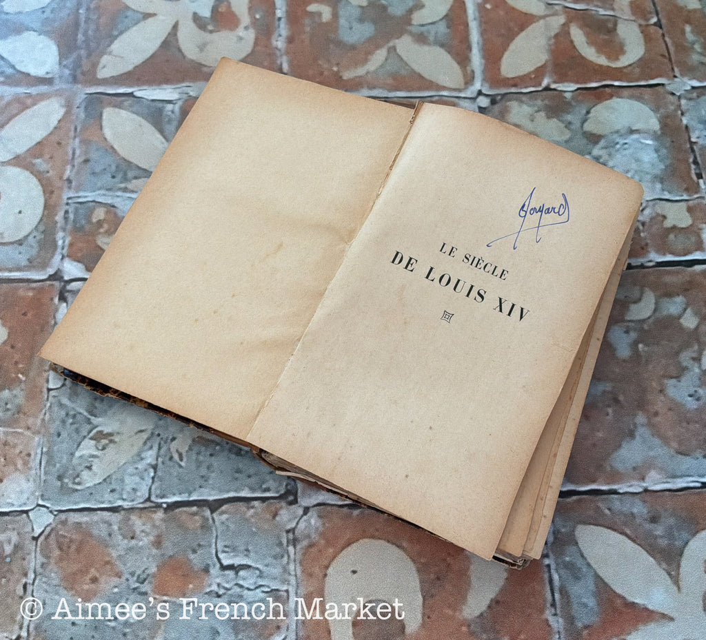 Antique French Voltaire Book, Le Siècle de Louis XIV, Circa 1866