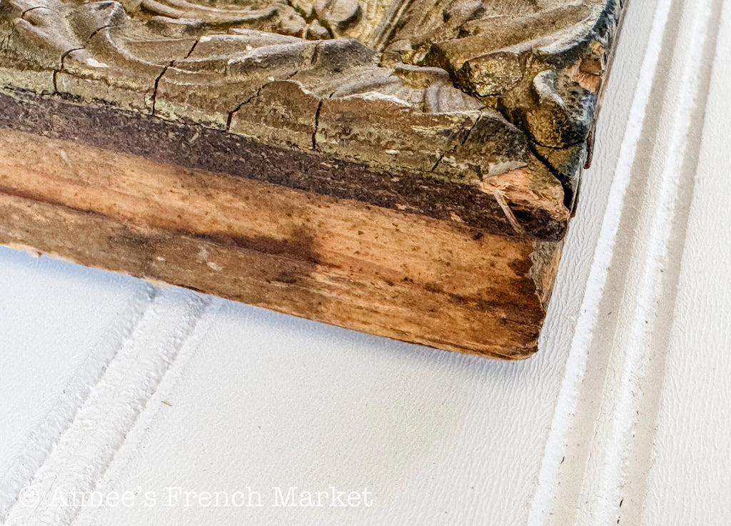 20% off - French Vintage Botanical with Very Old Antique Frame - Large - No. 6